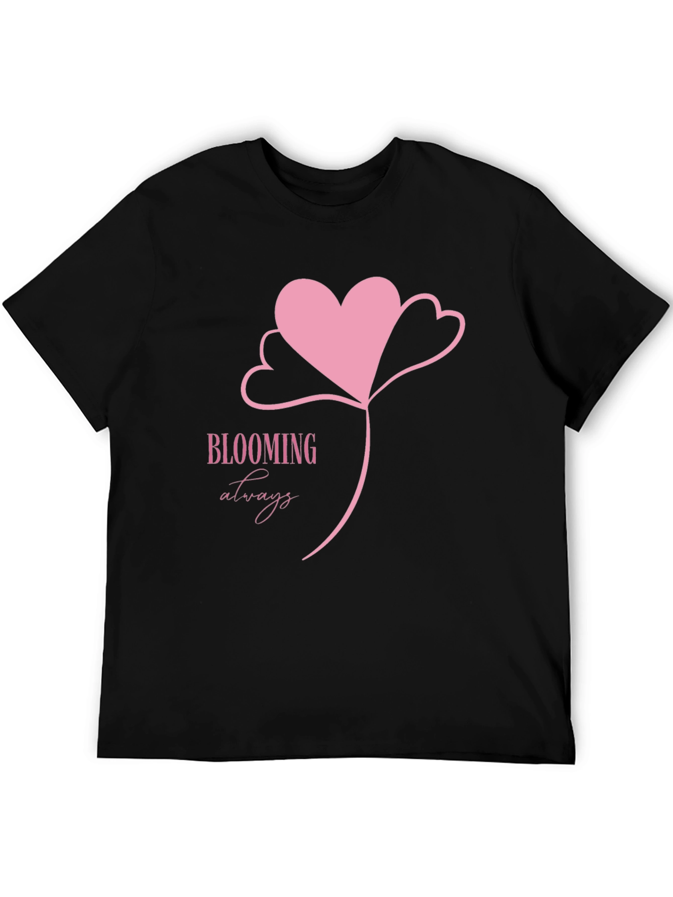 Black Blooming Always Black T-Shirt view 5