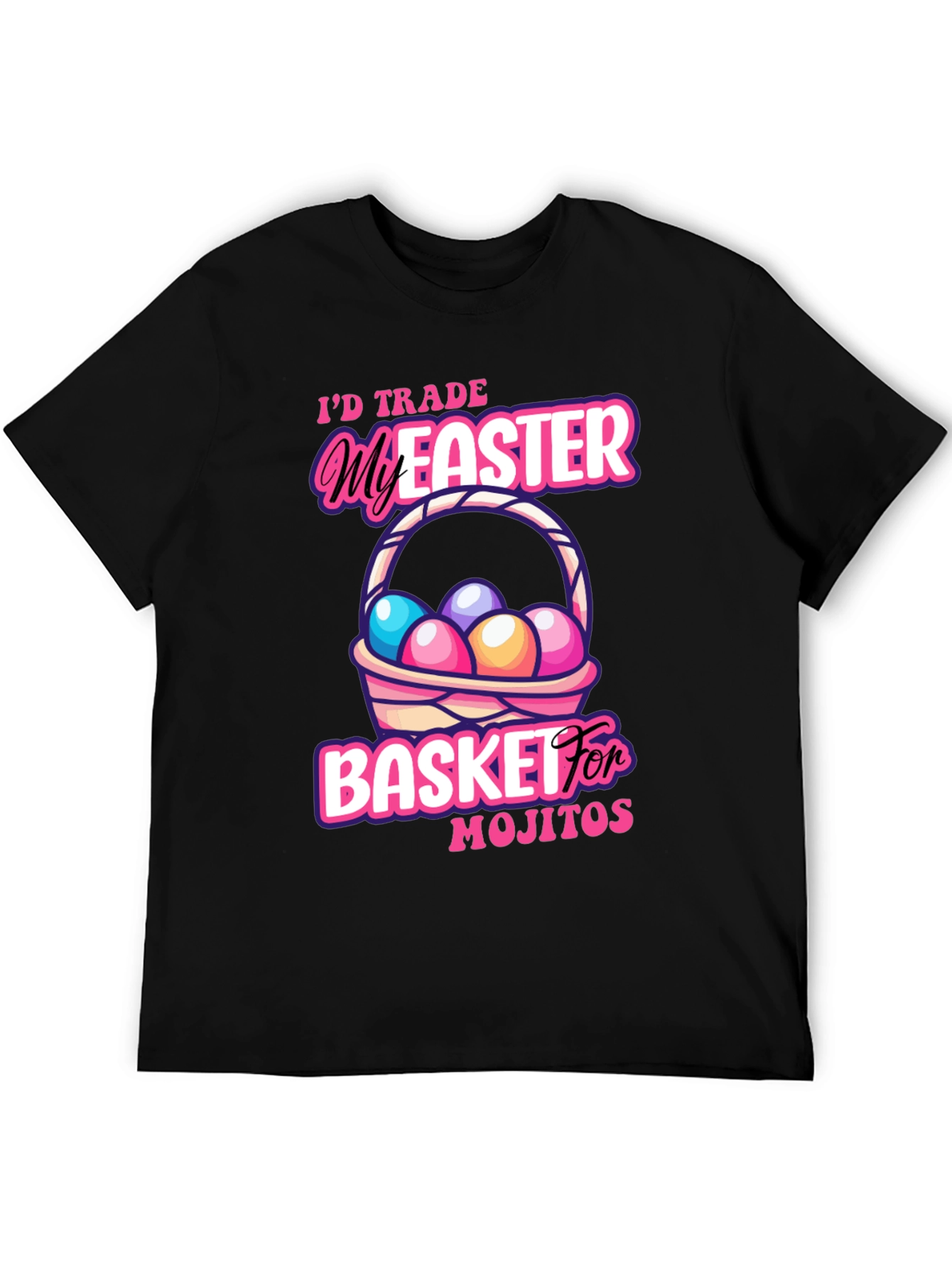 Black Easter Mojito Basket T-Shirt view 5