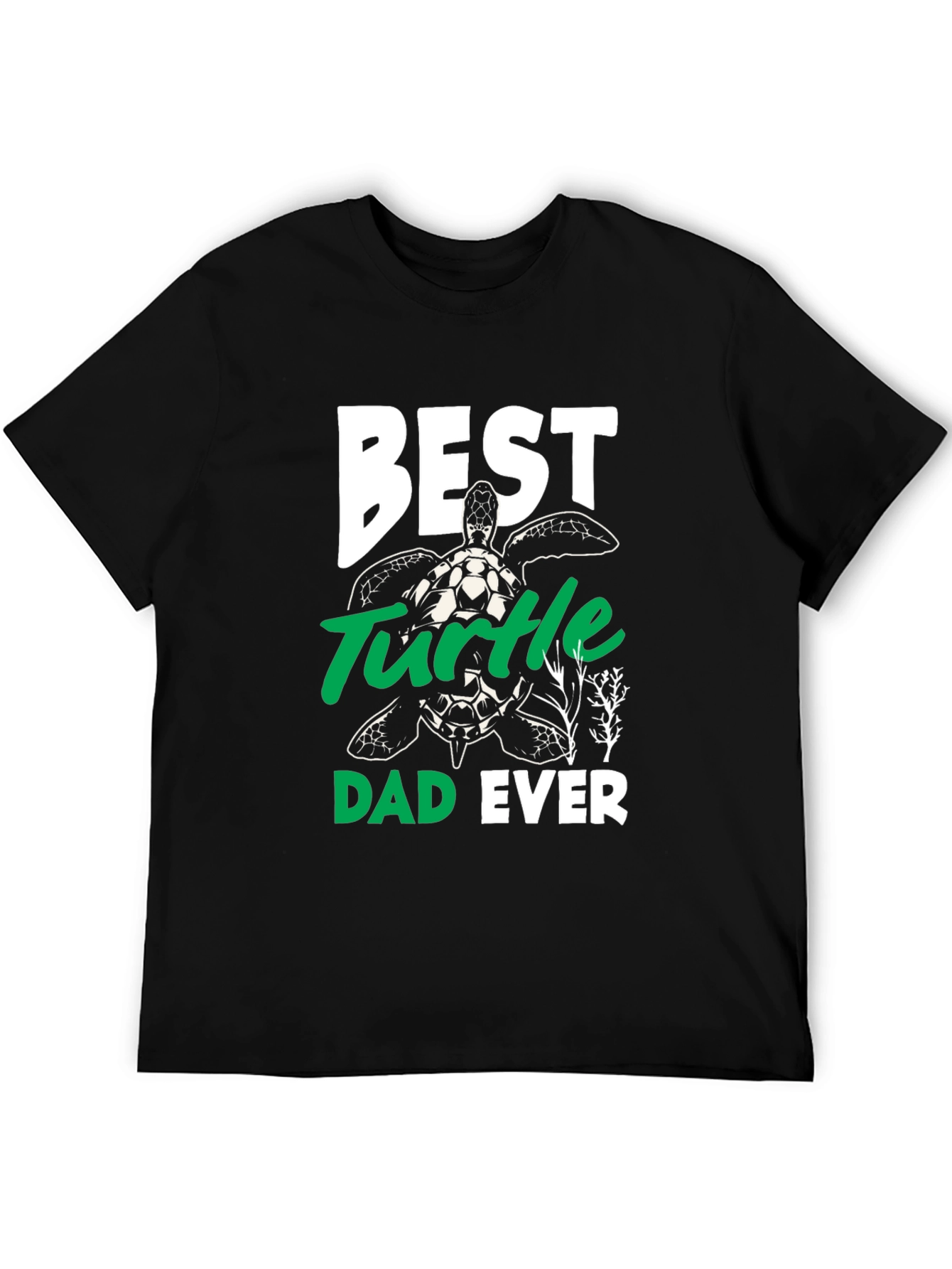Black Best Turtle Dad Ever Graphic Tee view 5