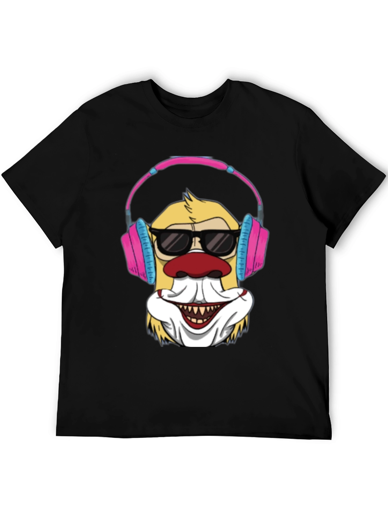 Black Clown DJ T-Shirt - Funny Graphic Tee view 5