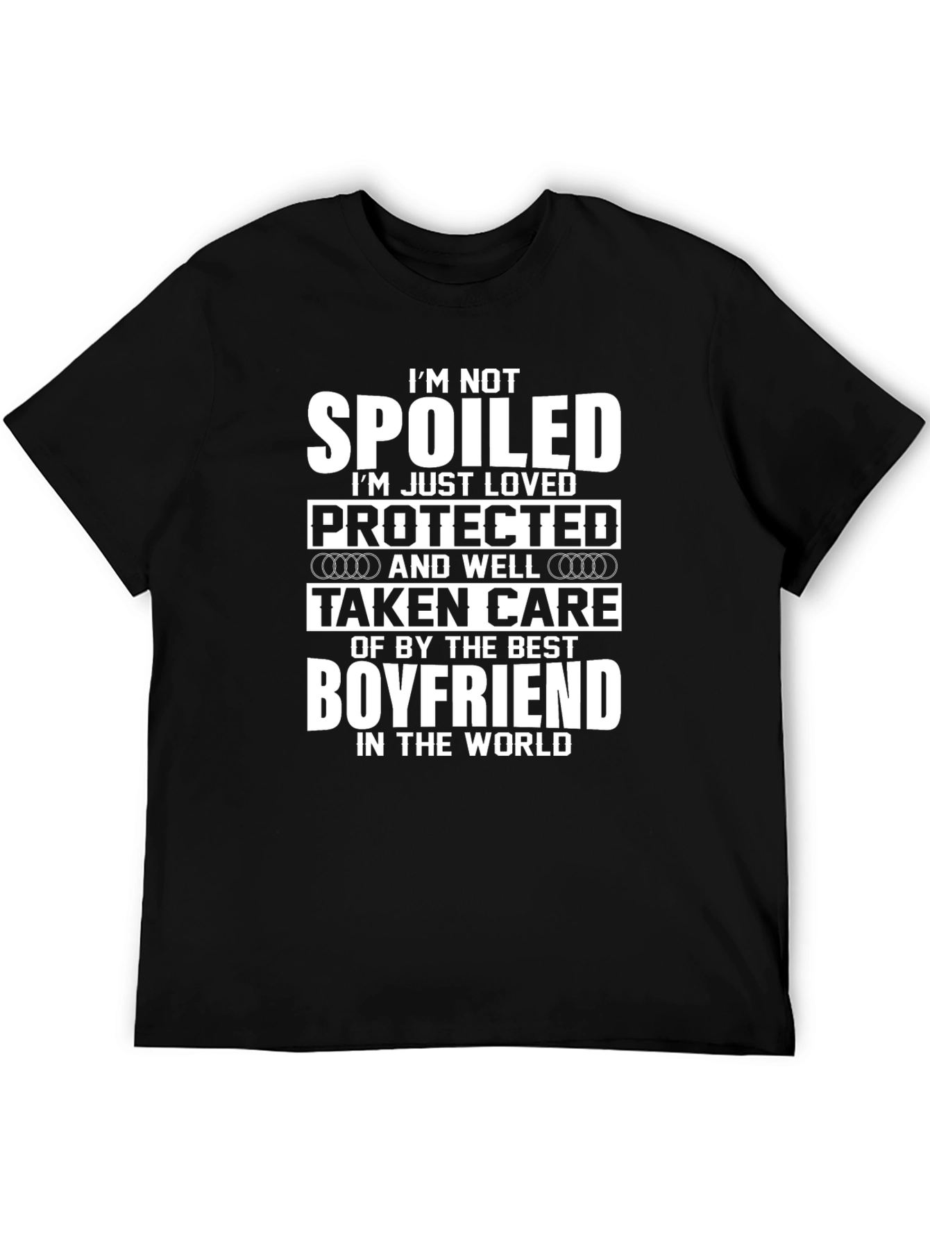 Black Boyfriend Spoiled Loved Protected T-Shirt view 5