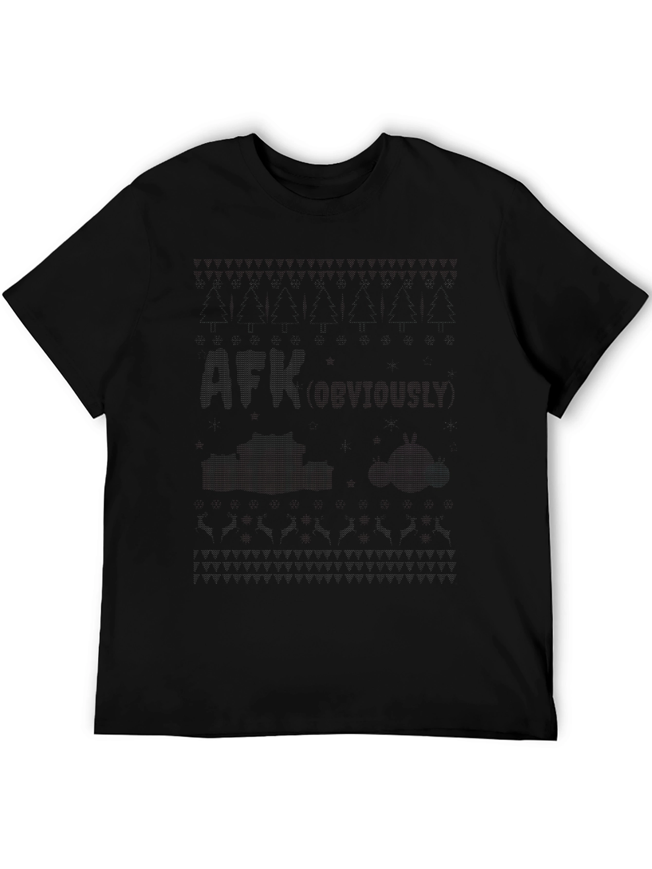 Black AFK Gamers T-Shirt - Black view 5