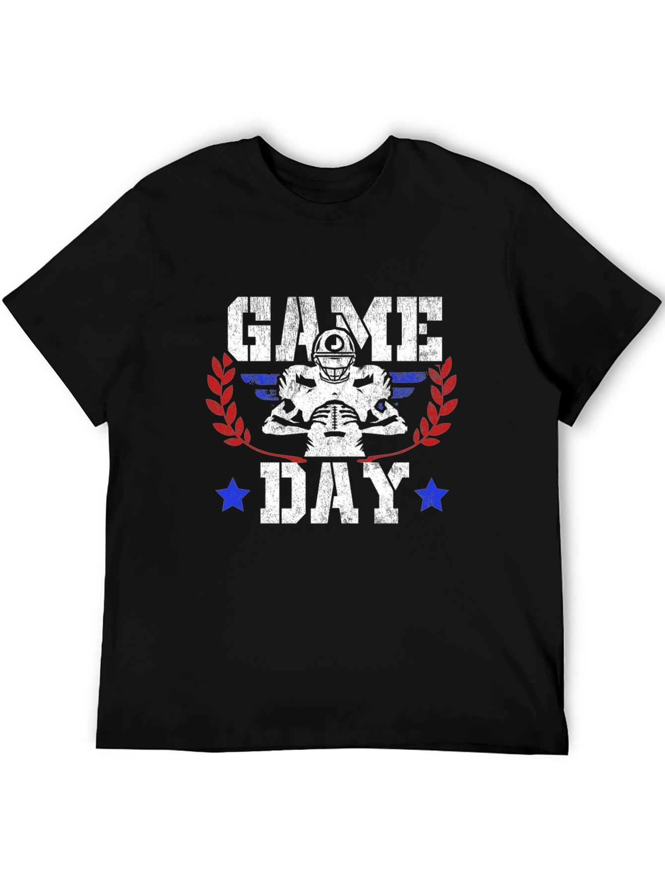 Black Game Day Football Graphic T-Shirt view 5