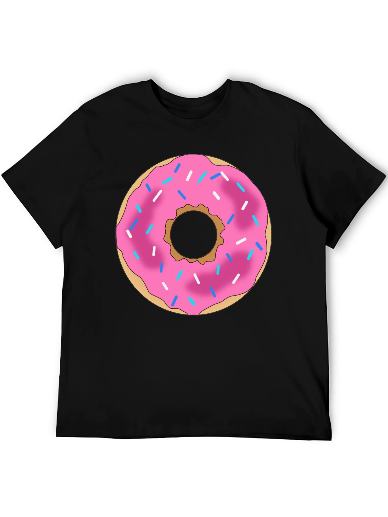 Black Donut Graphic Print Black T-Shirt view 5