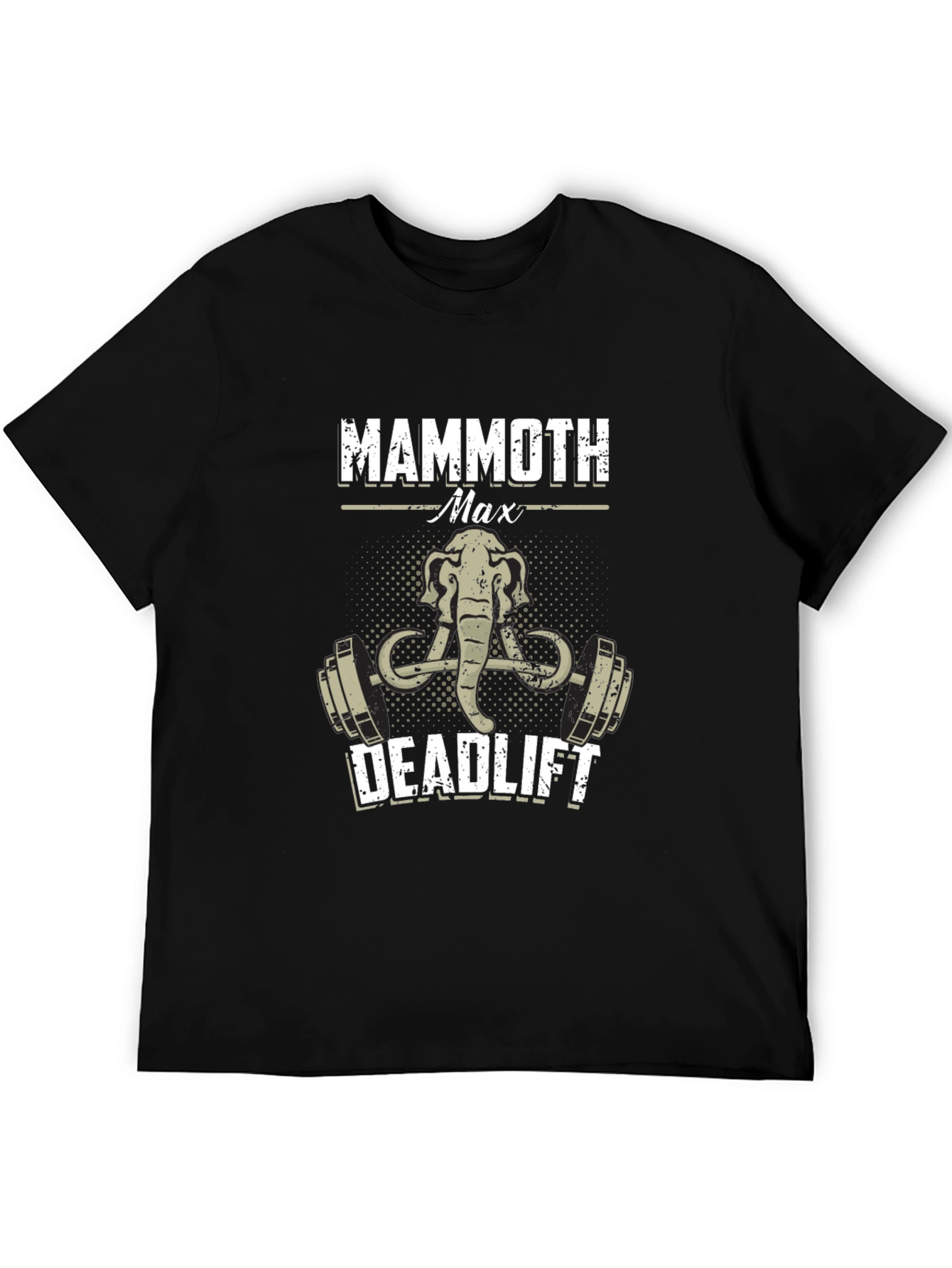 Black Mammoth Max Deadlift T-Shirt - Weightlifting Tee view 5