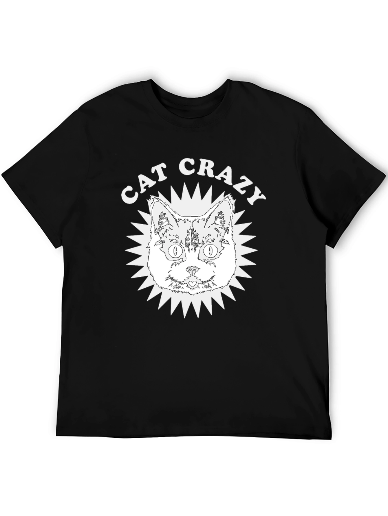 Black Cat Crazy Graphic Tee - Soft Cotton view 5