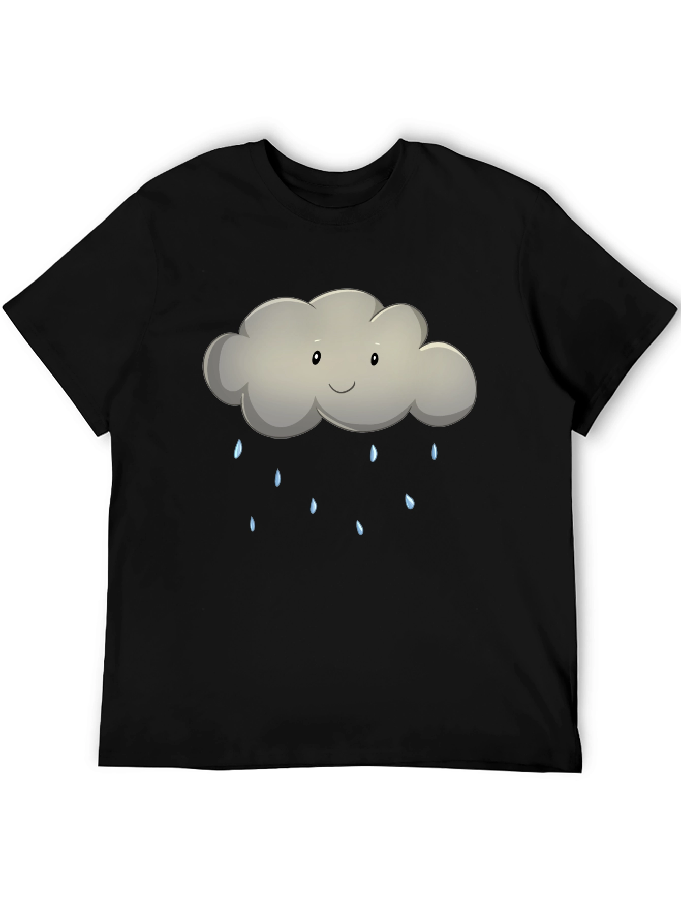 Black Rain Cloud Graphic Tee - Soft Cotton Comfort view 5