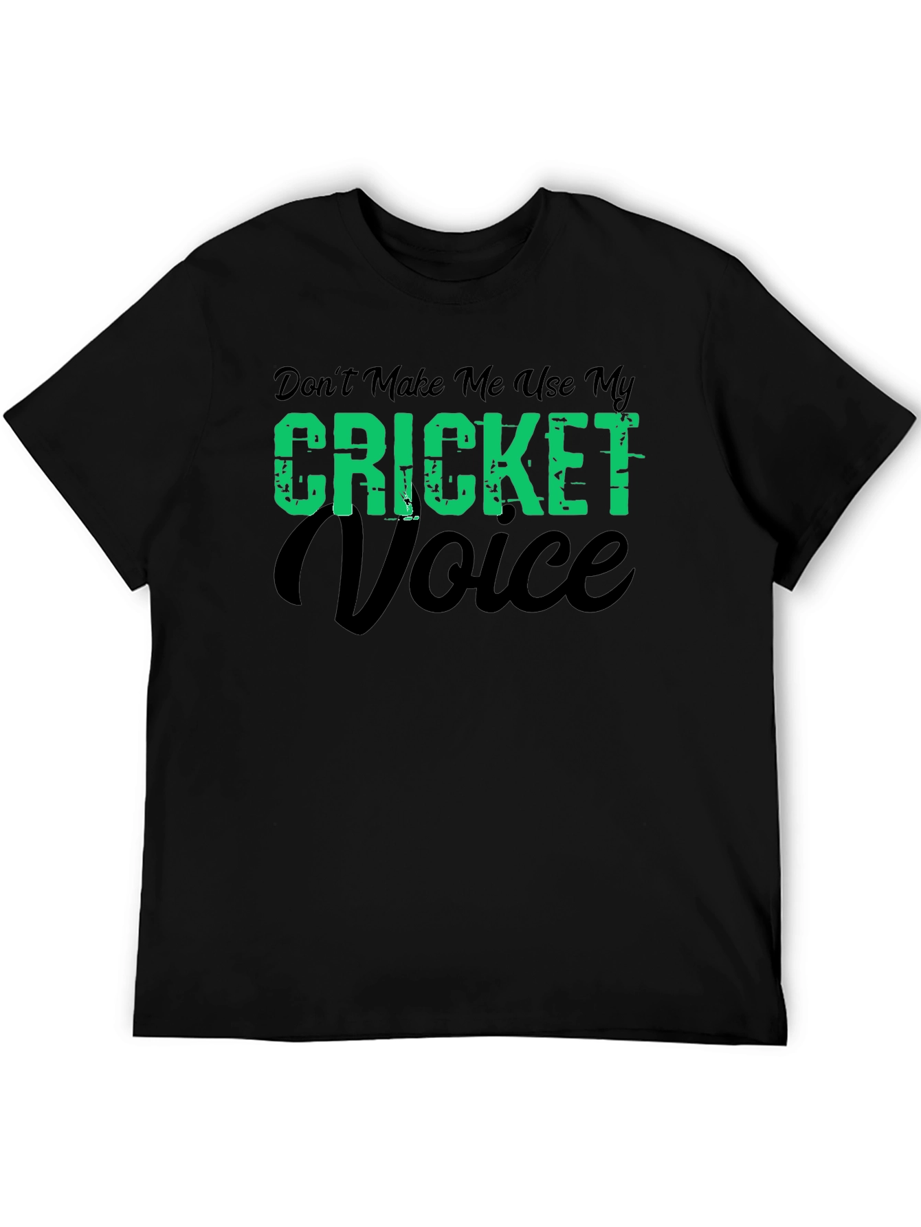 Black Cricket Voice T-Shirt - Funny Cricket Fan Tee view 5