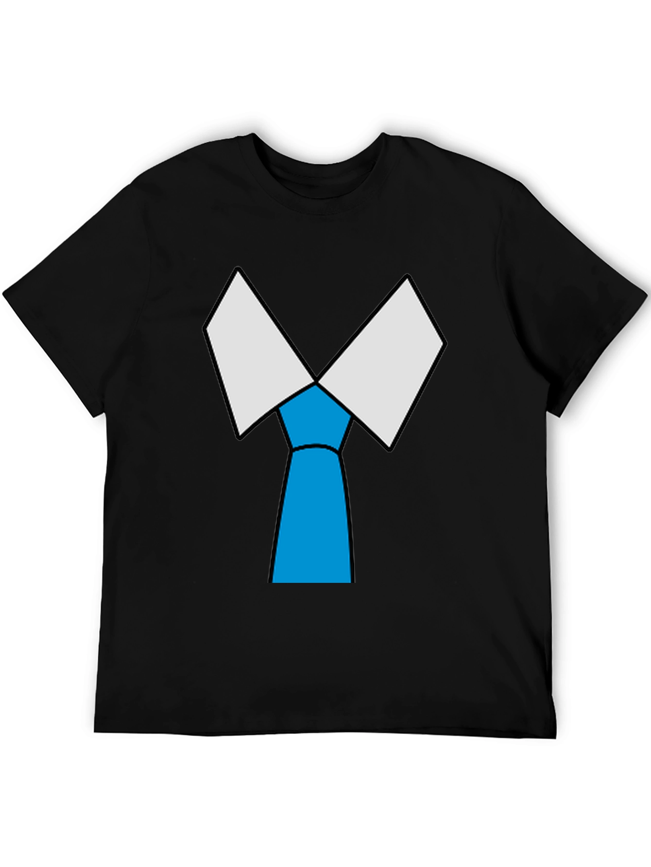 Black Novelty Tie T-Shirt - Funny Graphic Tee view 5