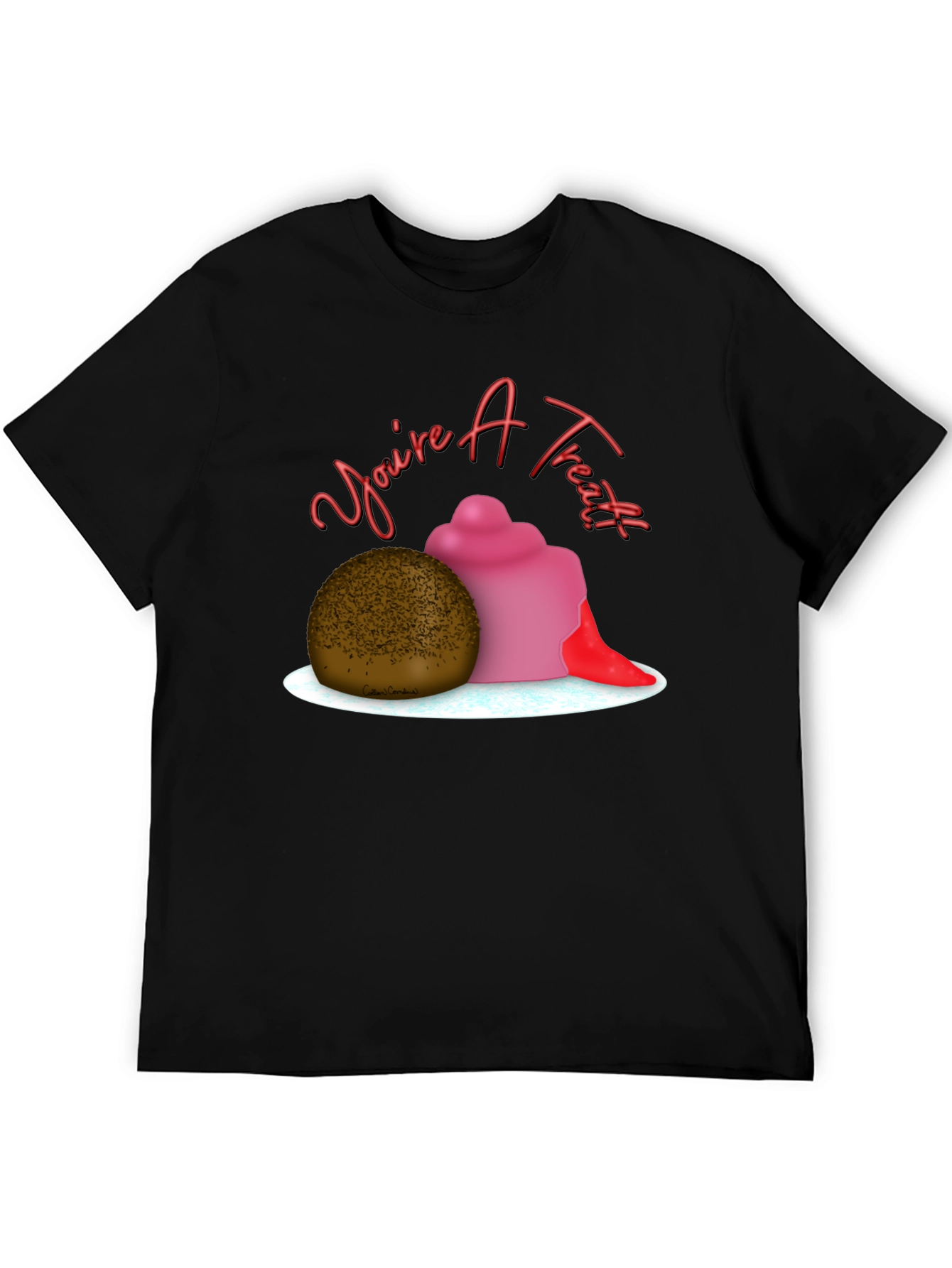 Black You're A Treat Dessert T-Shirt view 5