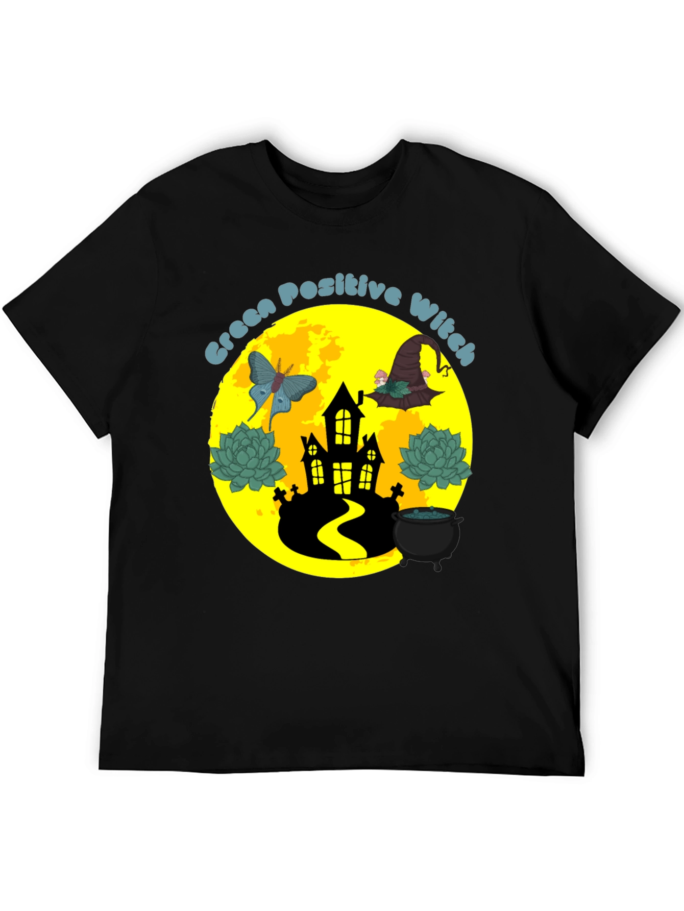 Black Green Positive Witch T-Shirt view 5