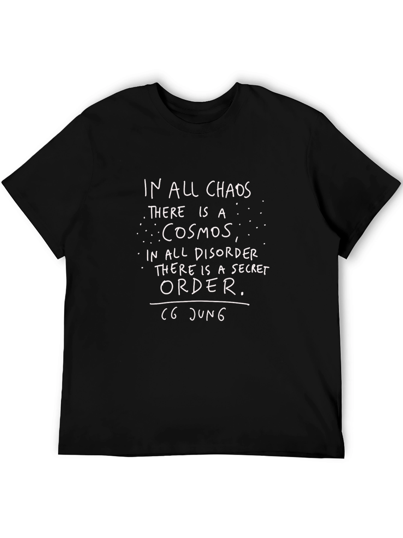 Black Chaos Cosmos T-Shirt - Jung Quote Tee view 5