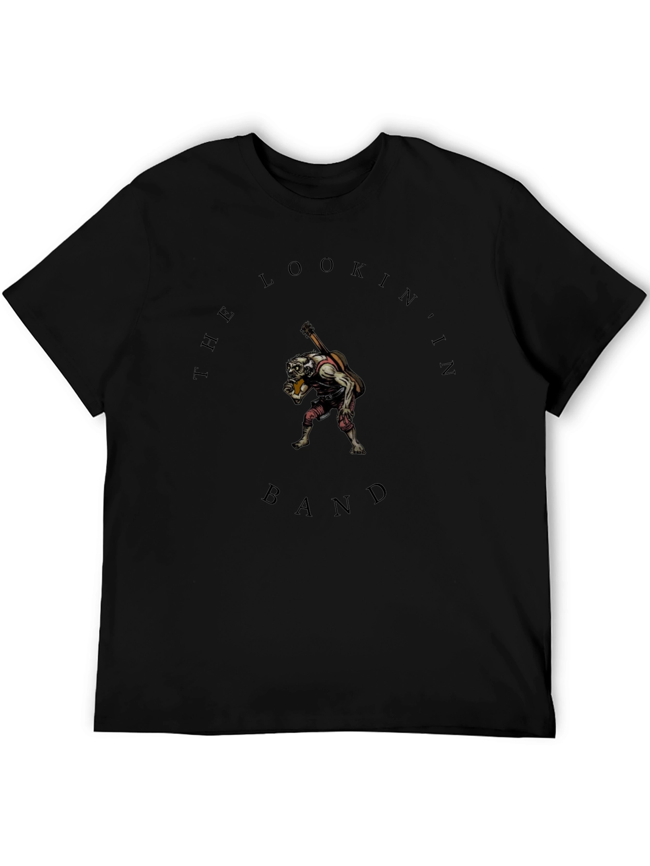 Black The Lookin' In Band T-Shirt - Black Crew Neck view 5