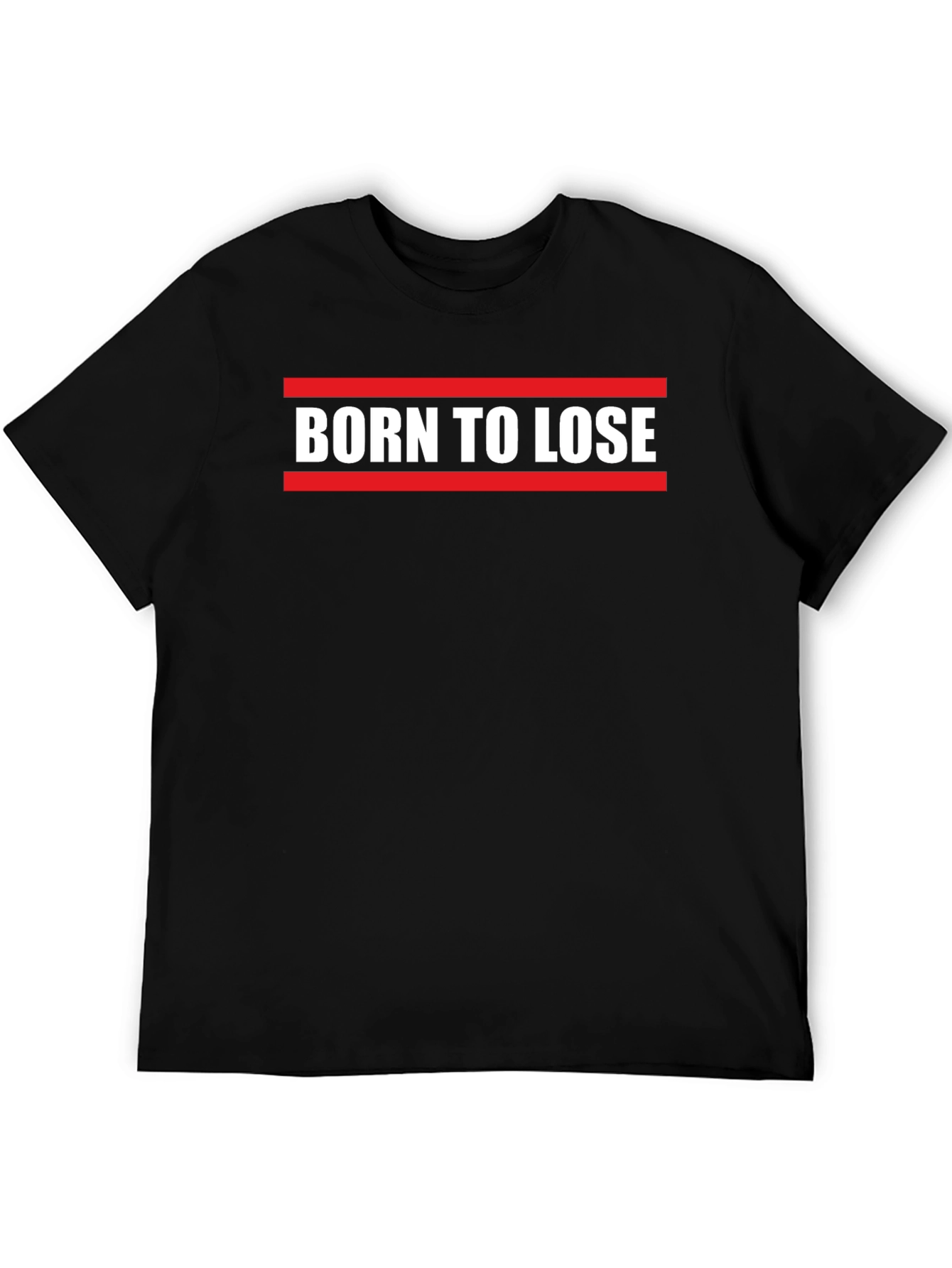 Black Born To Lose Graphic Tee - Black Cotton T-Shirt view 5