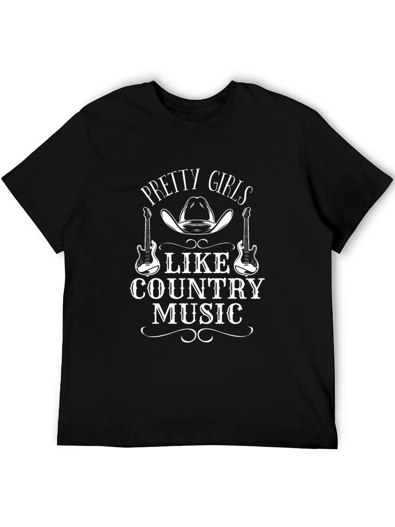 Black Pretty Girls Like Country Music Graphic T-Shirt view 5