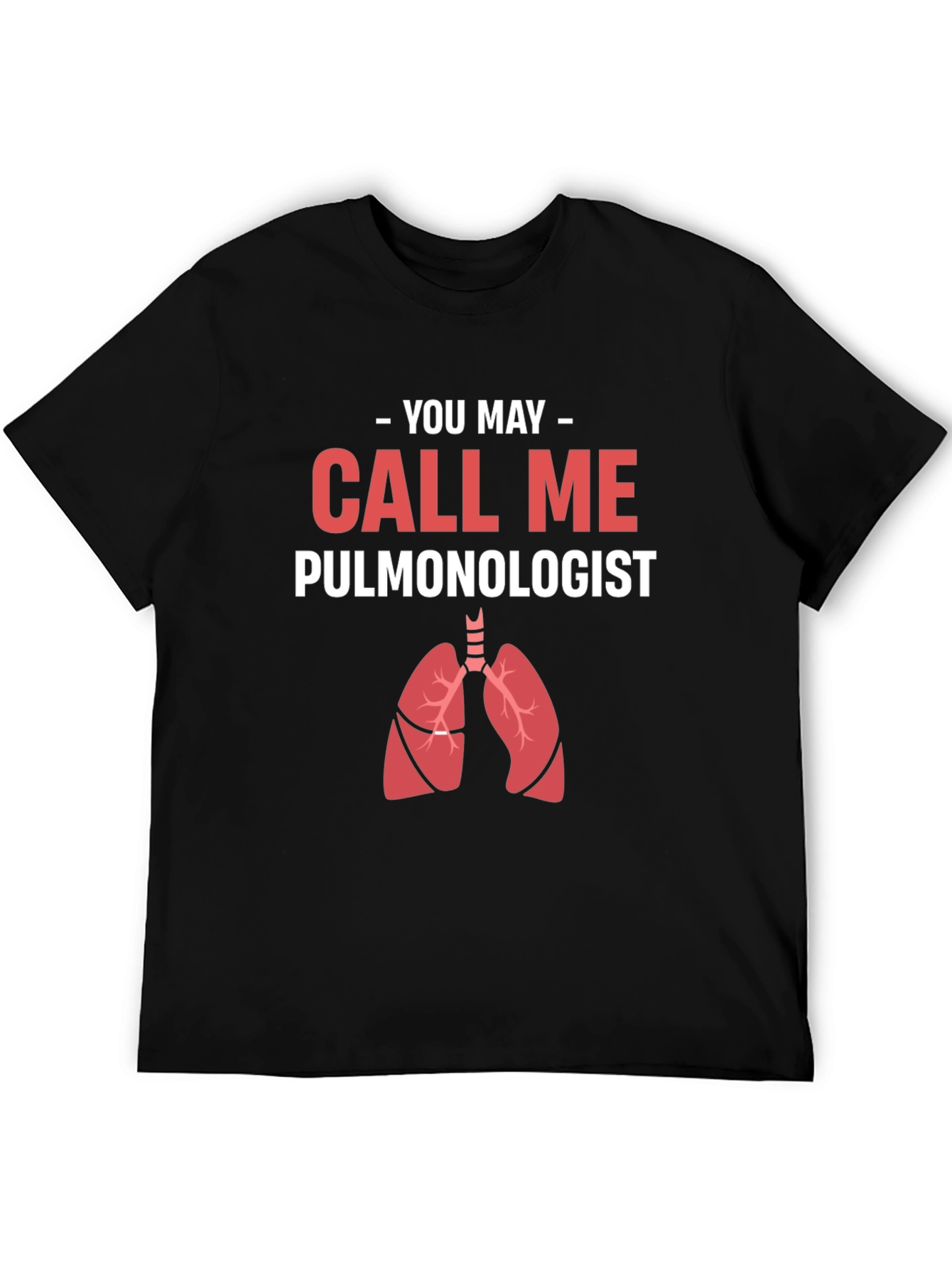 Black Pulmonologist Graphic T-Shirt view 5