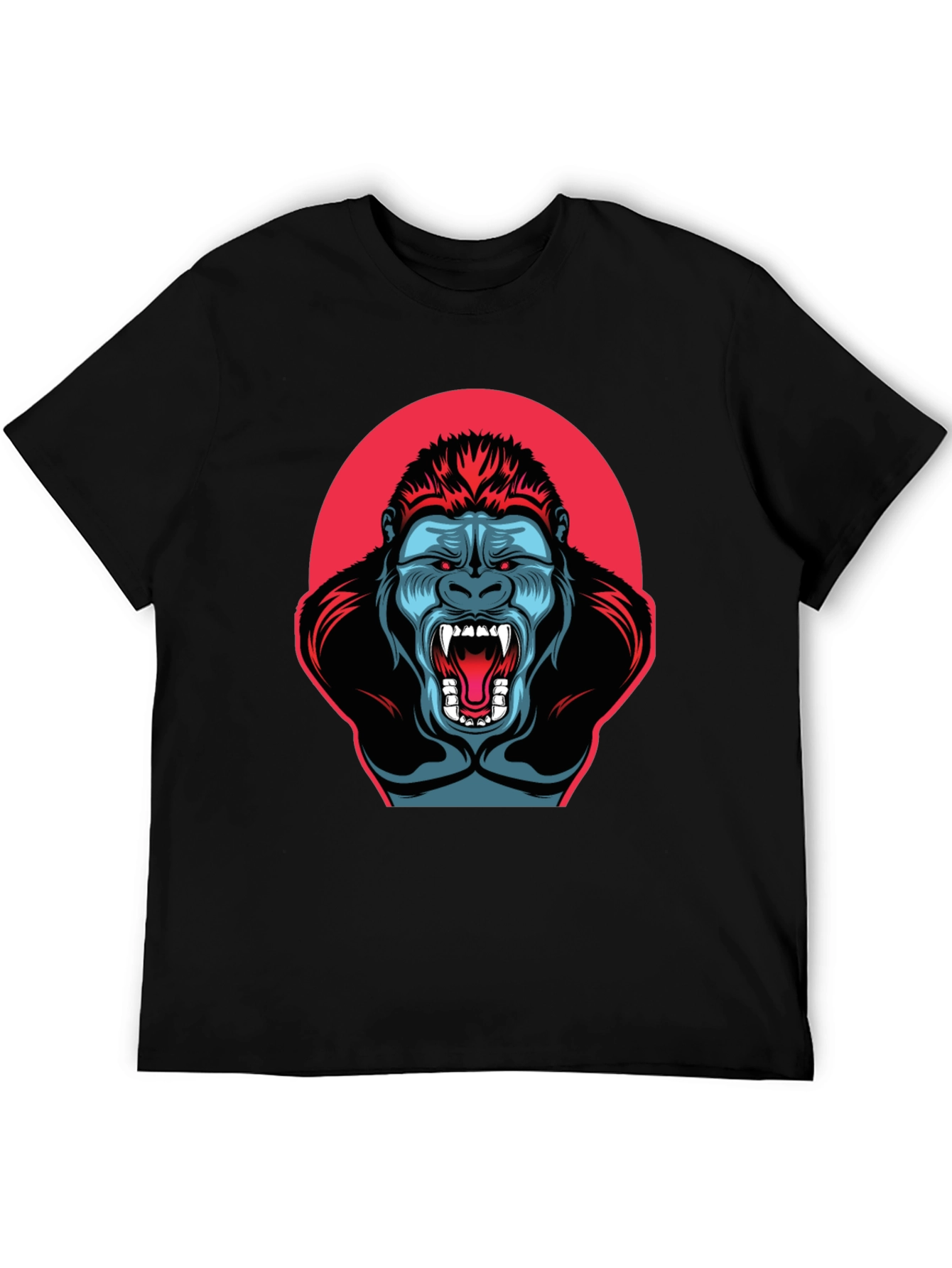 Black Gorilla Graphic T-Shirt - Men's Black Tee view 5