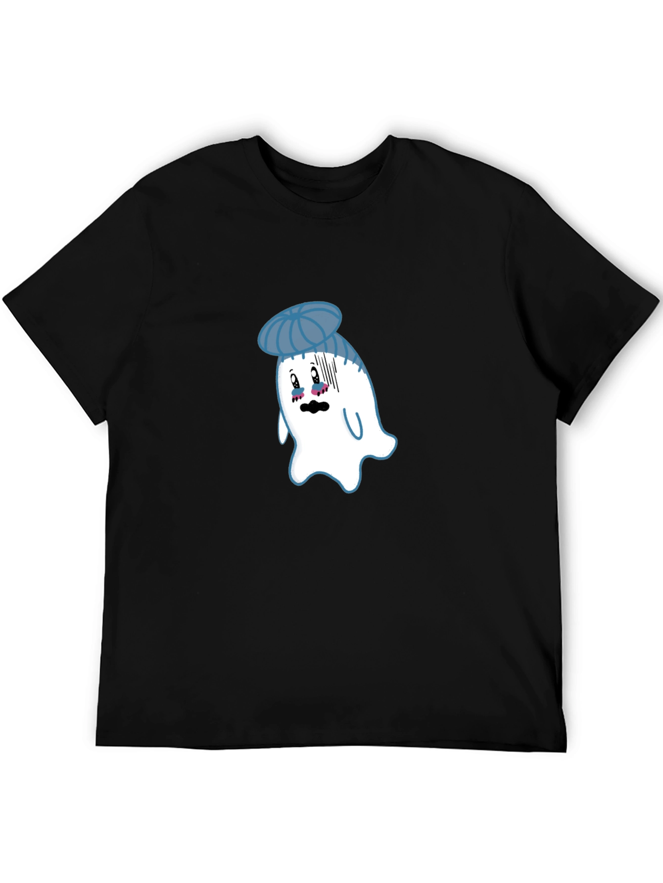 Black Ghost with Ice Pack T-Shirt - Funny Graphic Tee view 5
