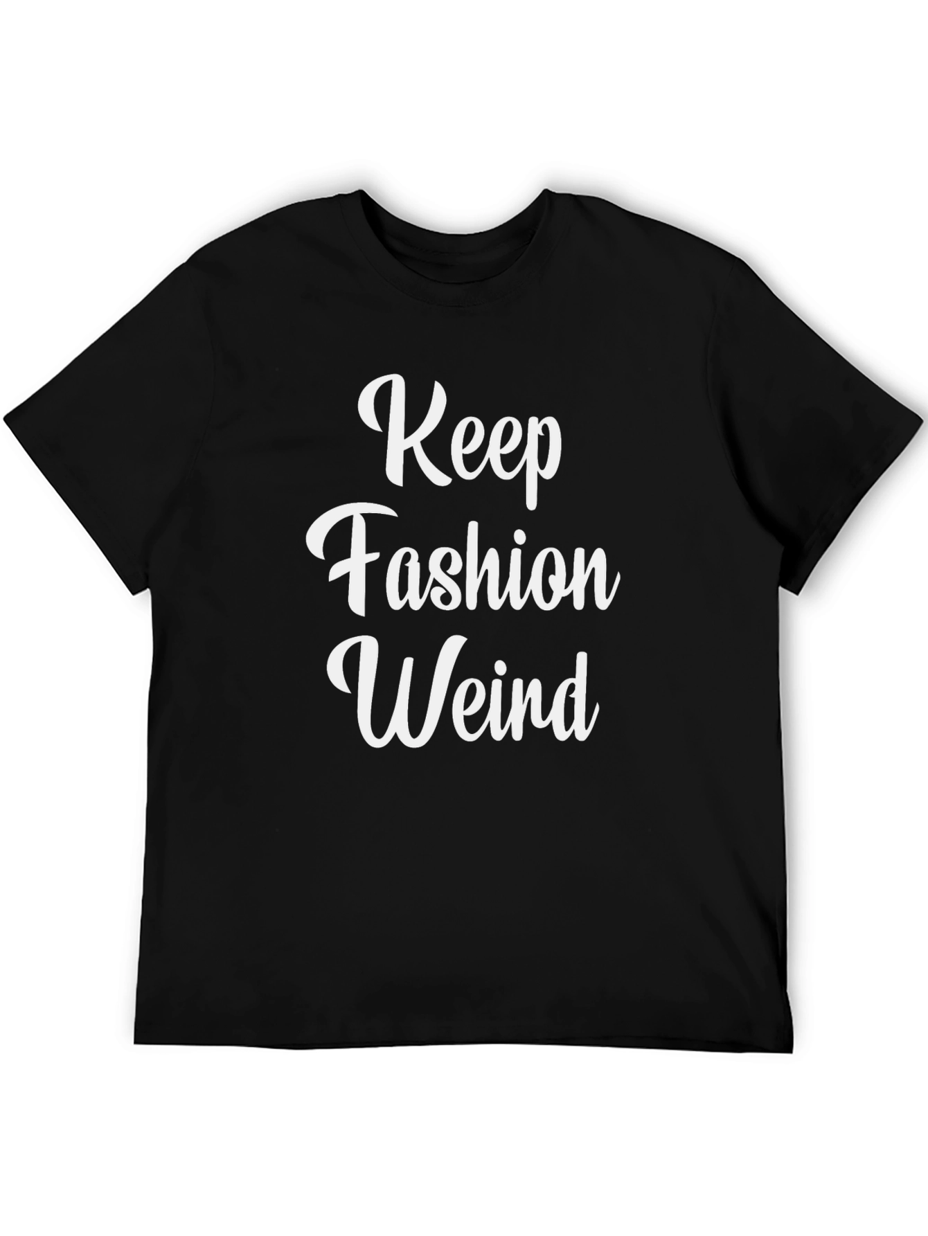 Black Keep Fashion Weird T-Shirt - Black view 5