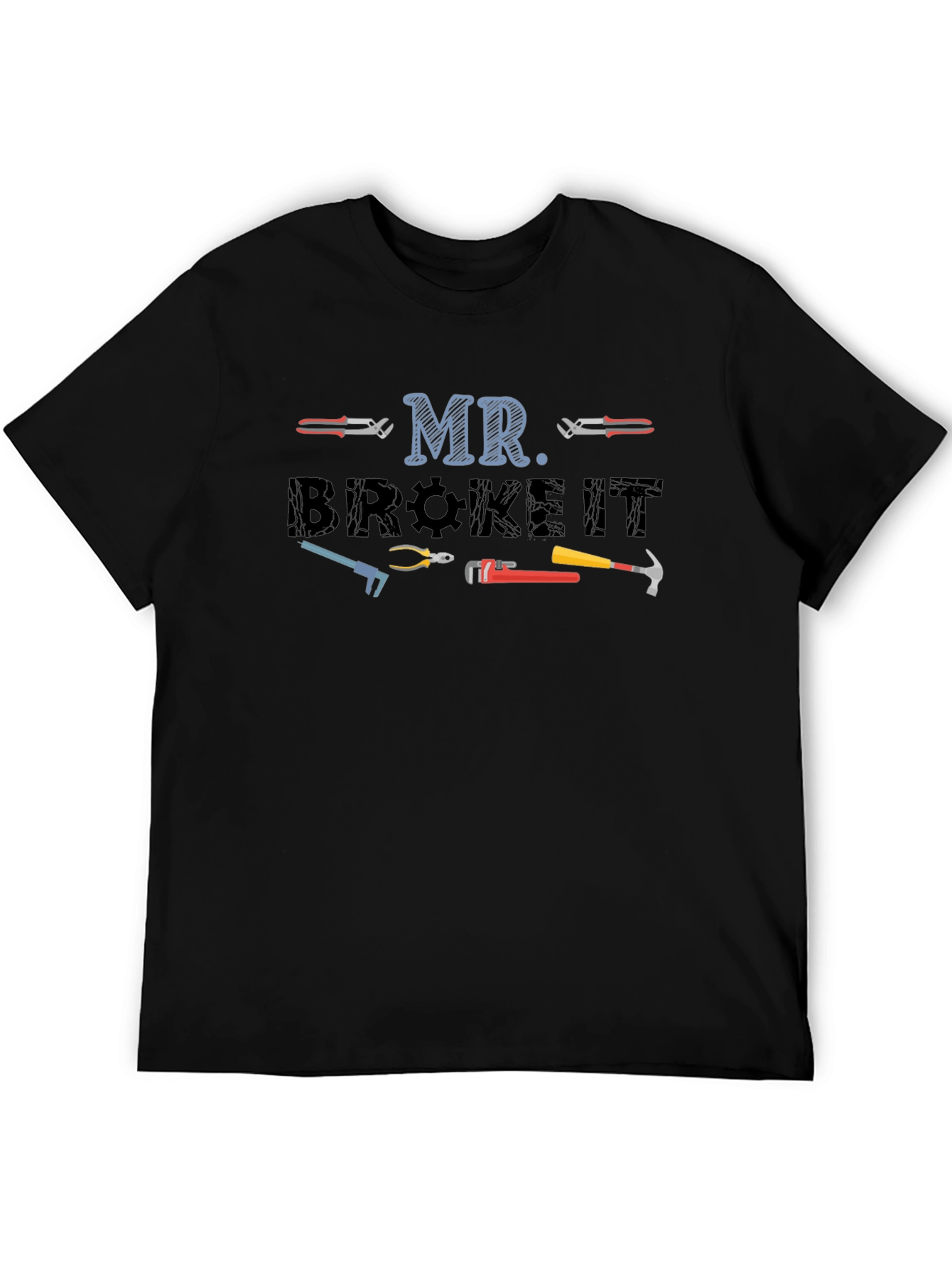 Black Mr. Broke It Black Graphic Tee view 5