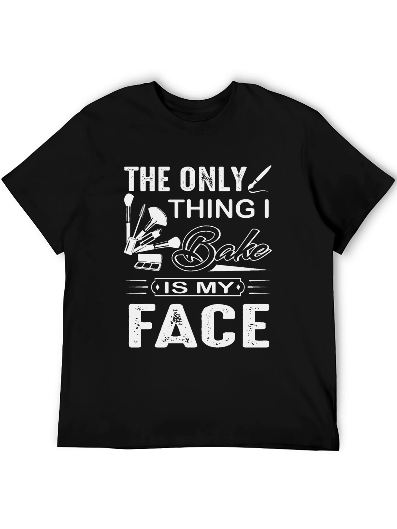 Black Bake My Face T-Shirt - Makeup Lover Tee view 5