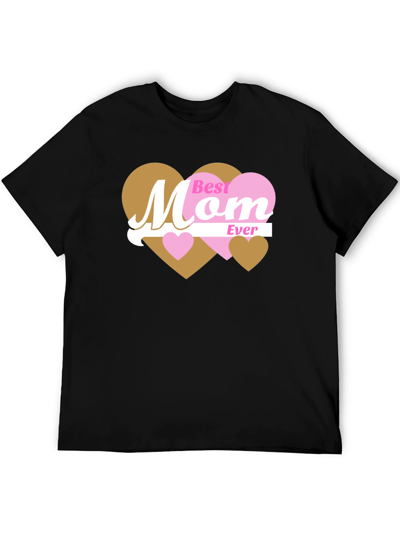 Black Best Mom Ever T-Shirt - Heart Design view 5