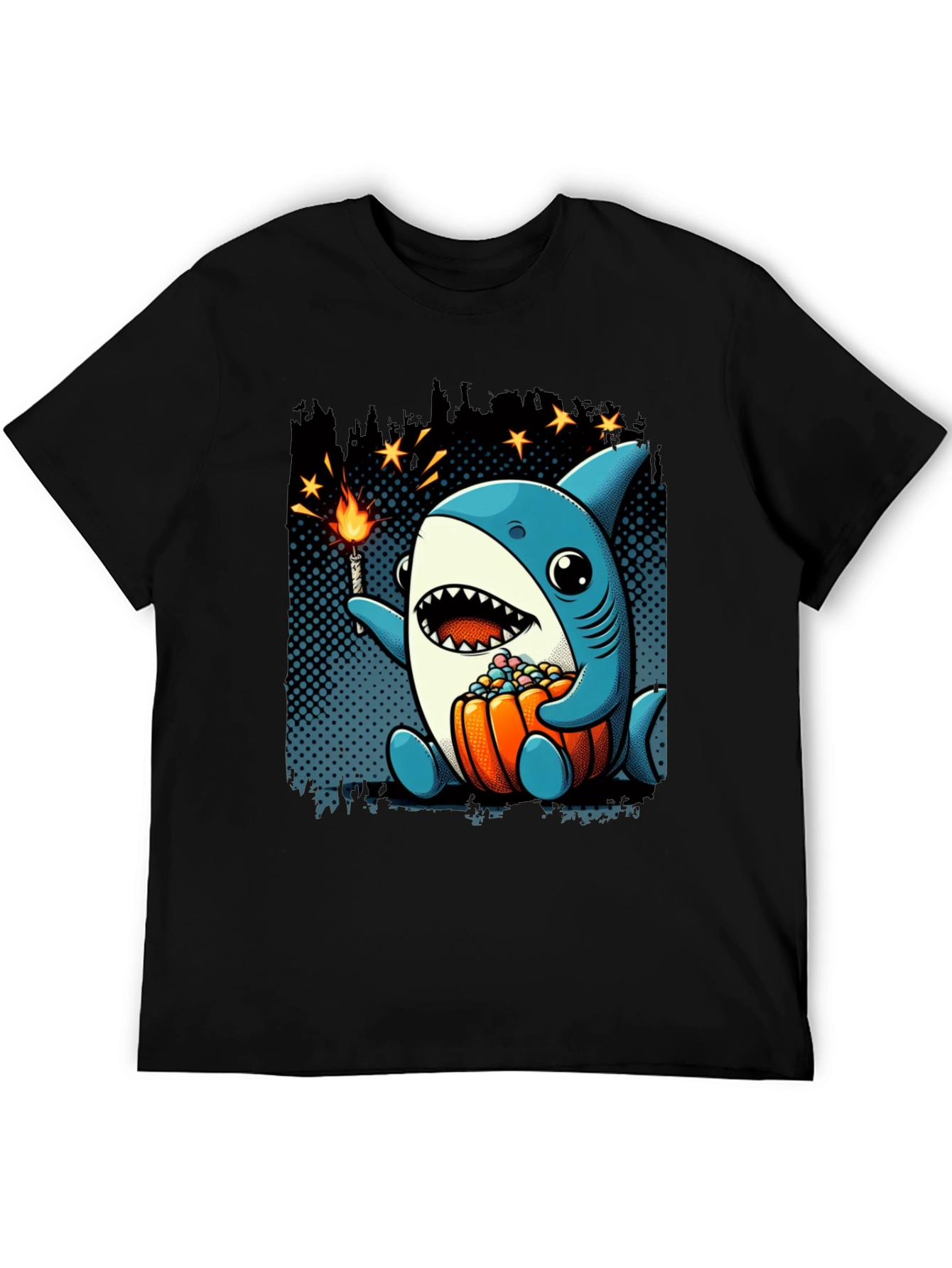 Black Shark Halloween T-Shirt view 5