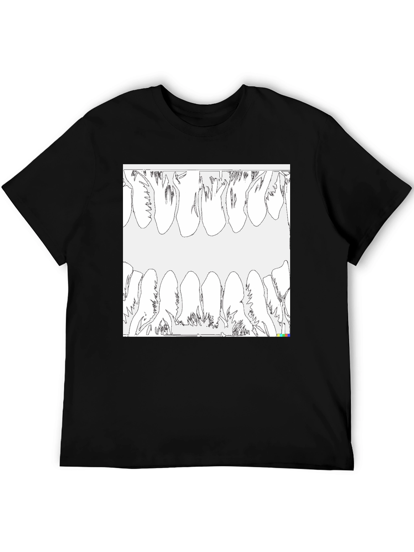 Black Unique Teeth Graphic T-Shirt view 5