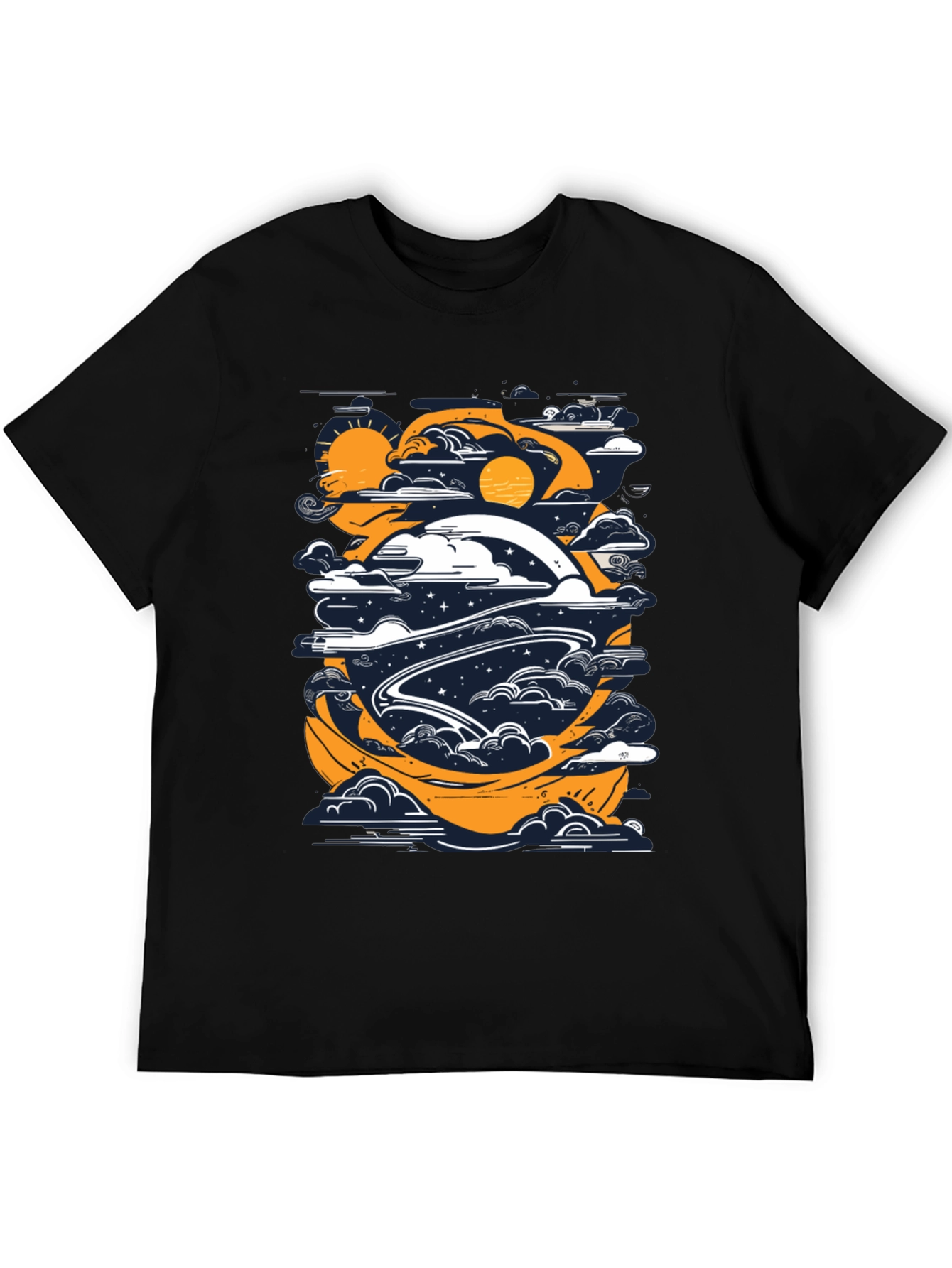 Black Celestial Journey Graphic Tee view 5