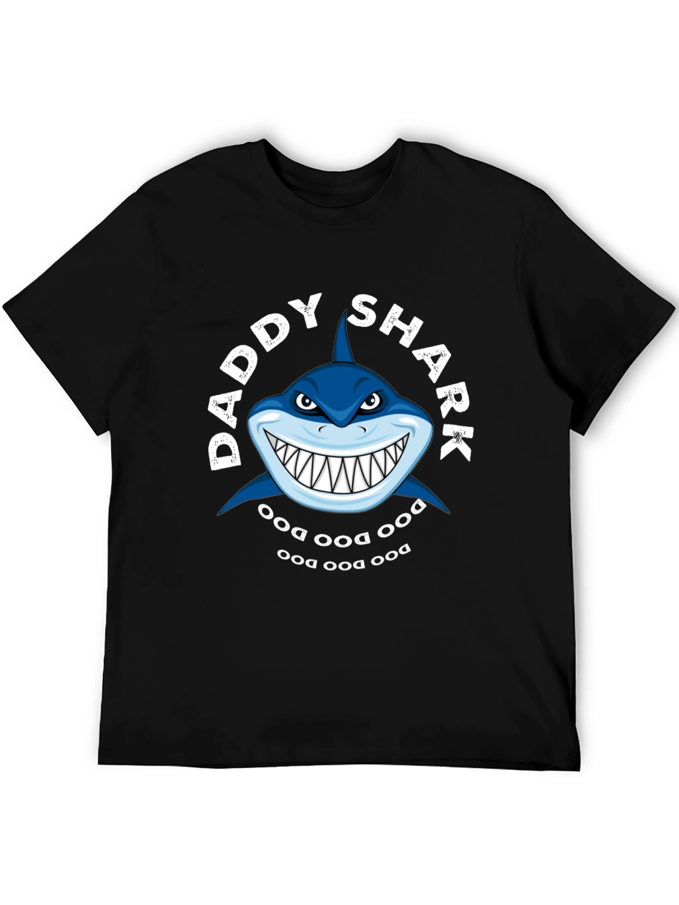 Black Daddy Shark Graphic T-Shirt view 5