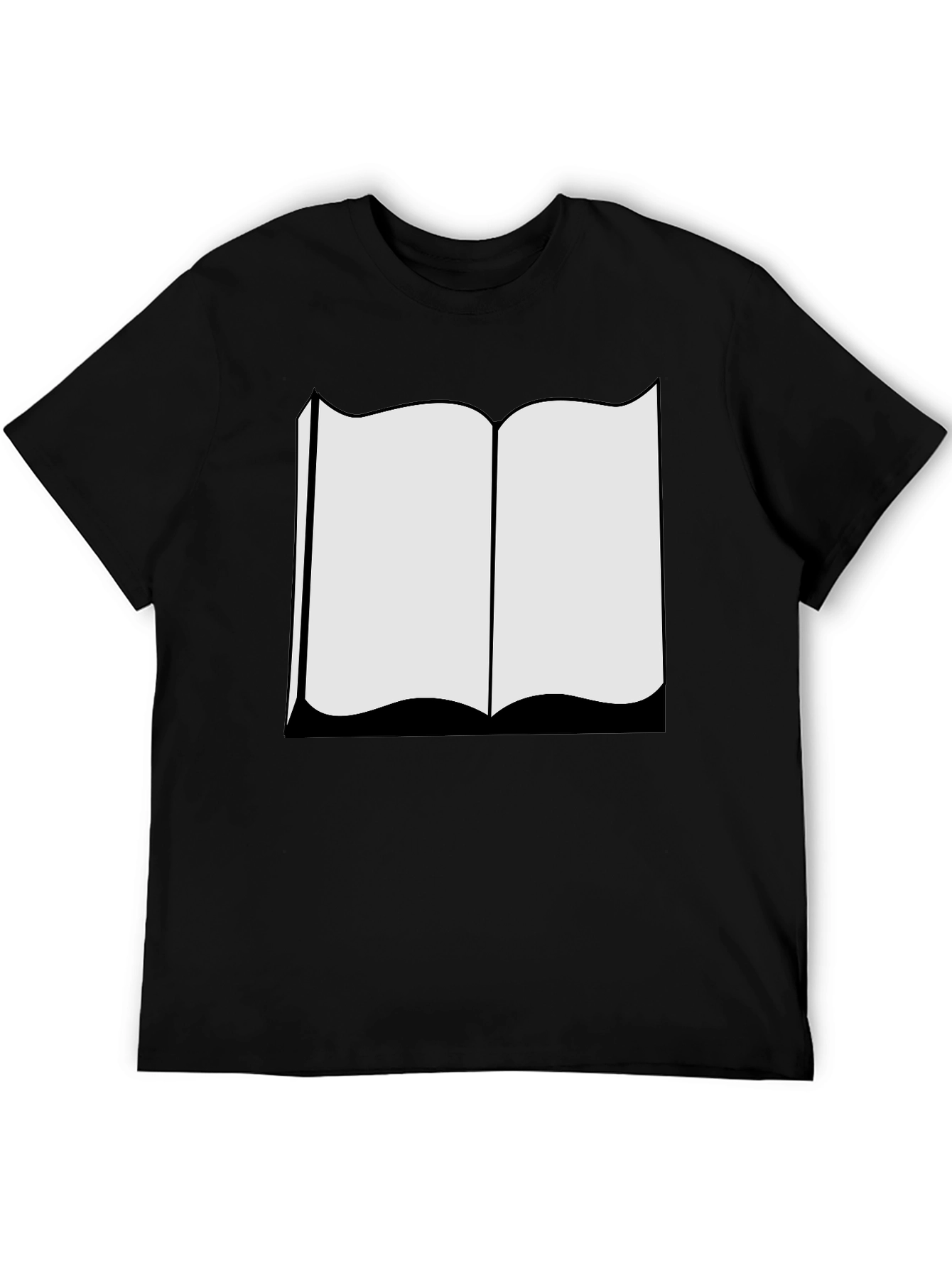 Black Open Book Black T-Shirt - Read On! view 5