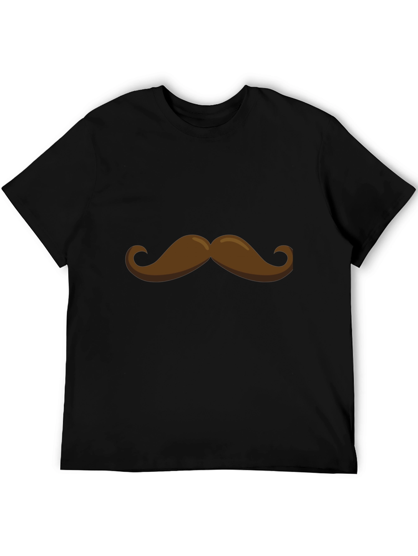 Black Mustache Graphic Tee - Funny Novelty Shirt view 5