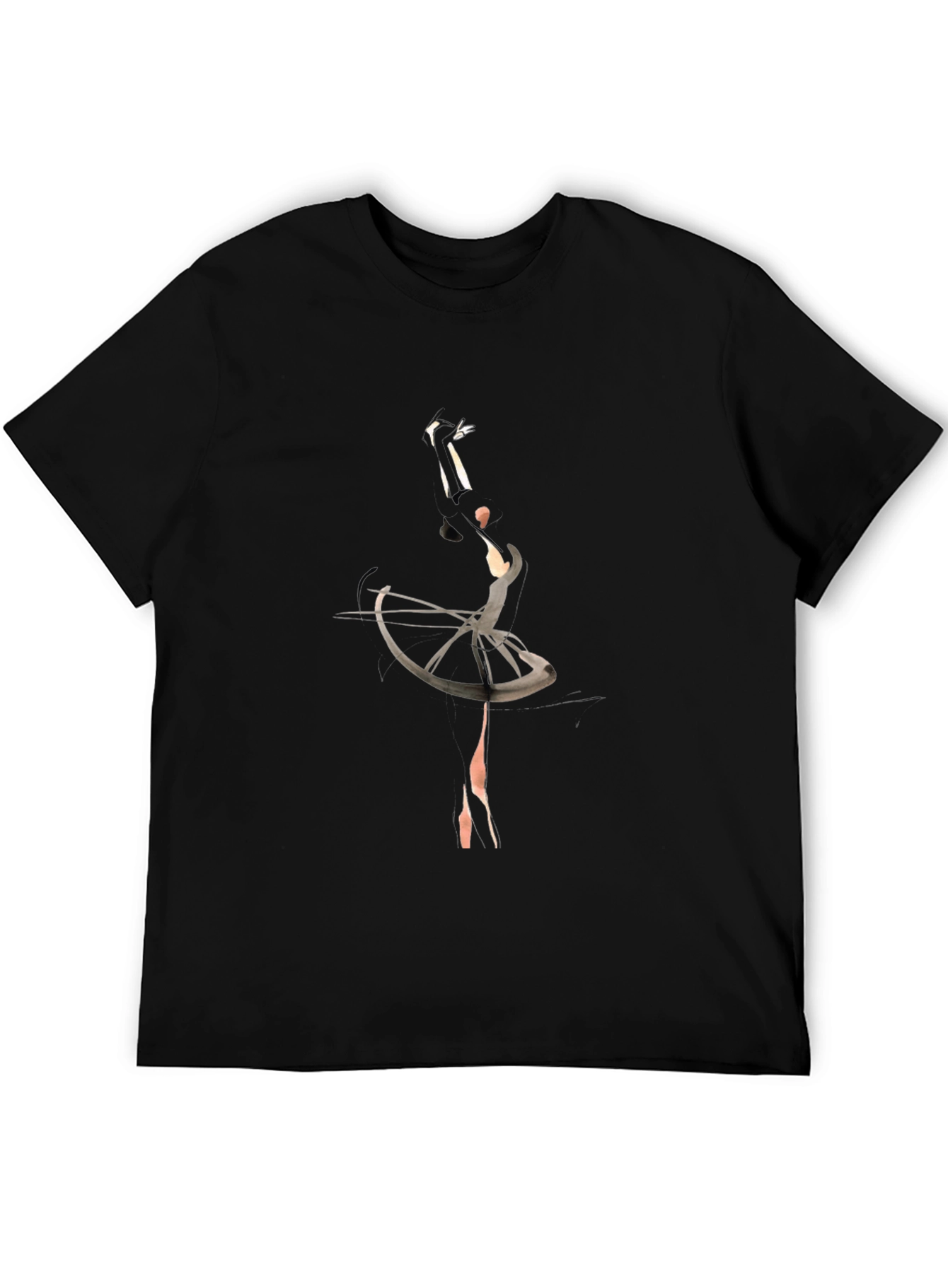 Black Ballet Dancer Graphic Tee - Elegant Style view 5