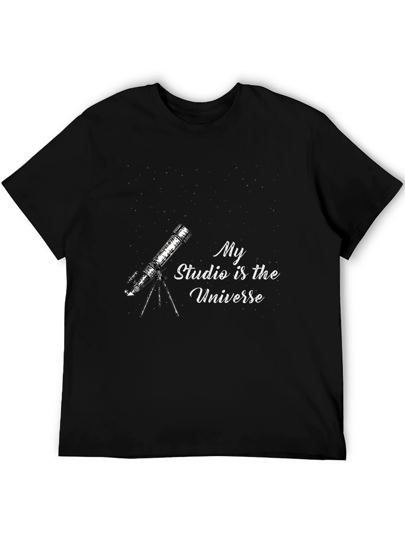 Black Universe Studio Graphic Tee - Black Cotton Blend view 5