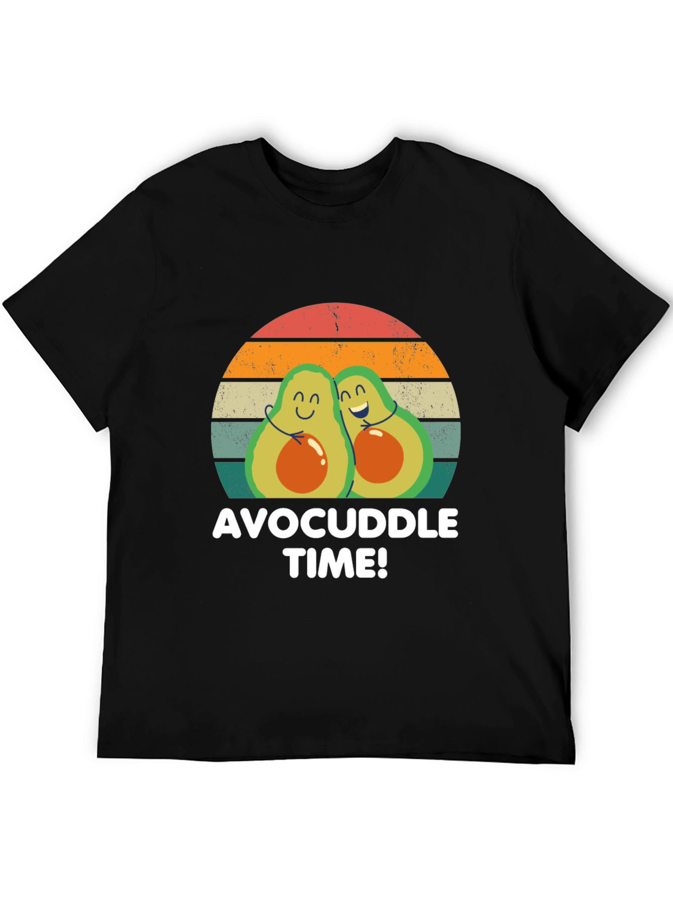 Black Avocuddle Time T-Shirt - Cute Avocado Graphic Tee view 5