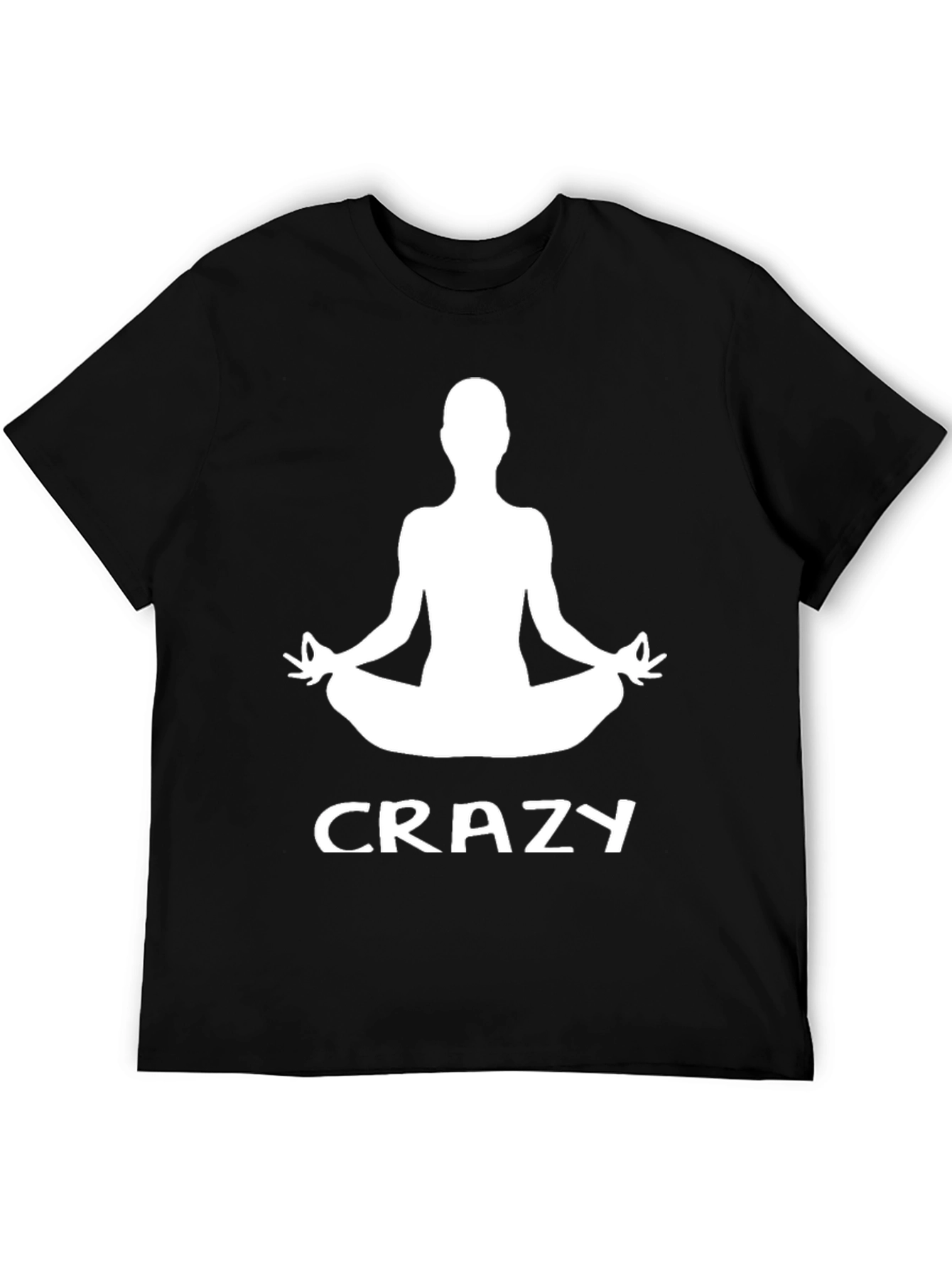 Black Crazy Yogi Black T-Shirt view 5
