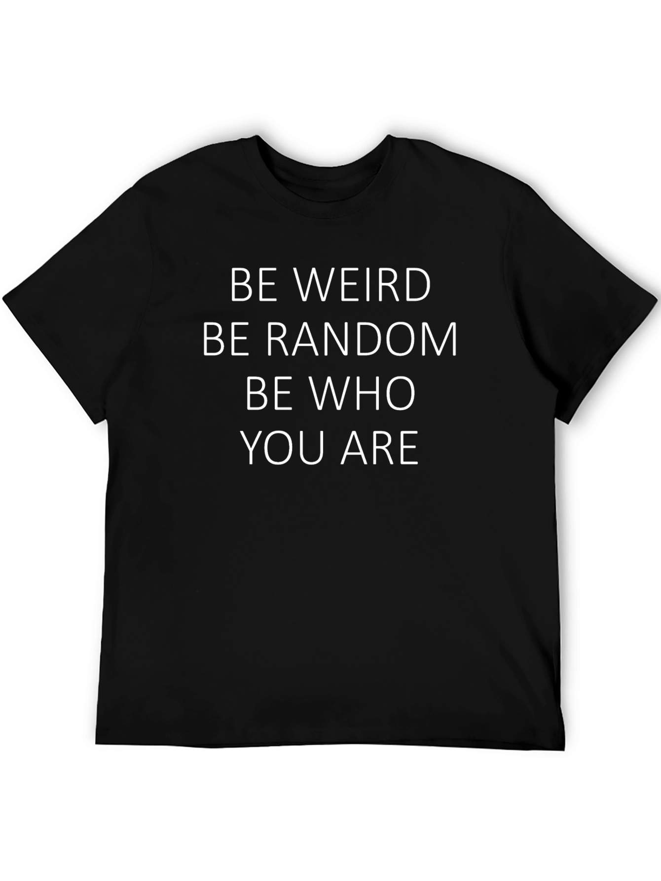 Black Be Weird Graphic Tee - Black Cotton T-Shirt view 5