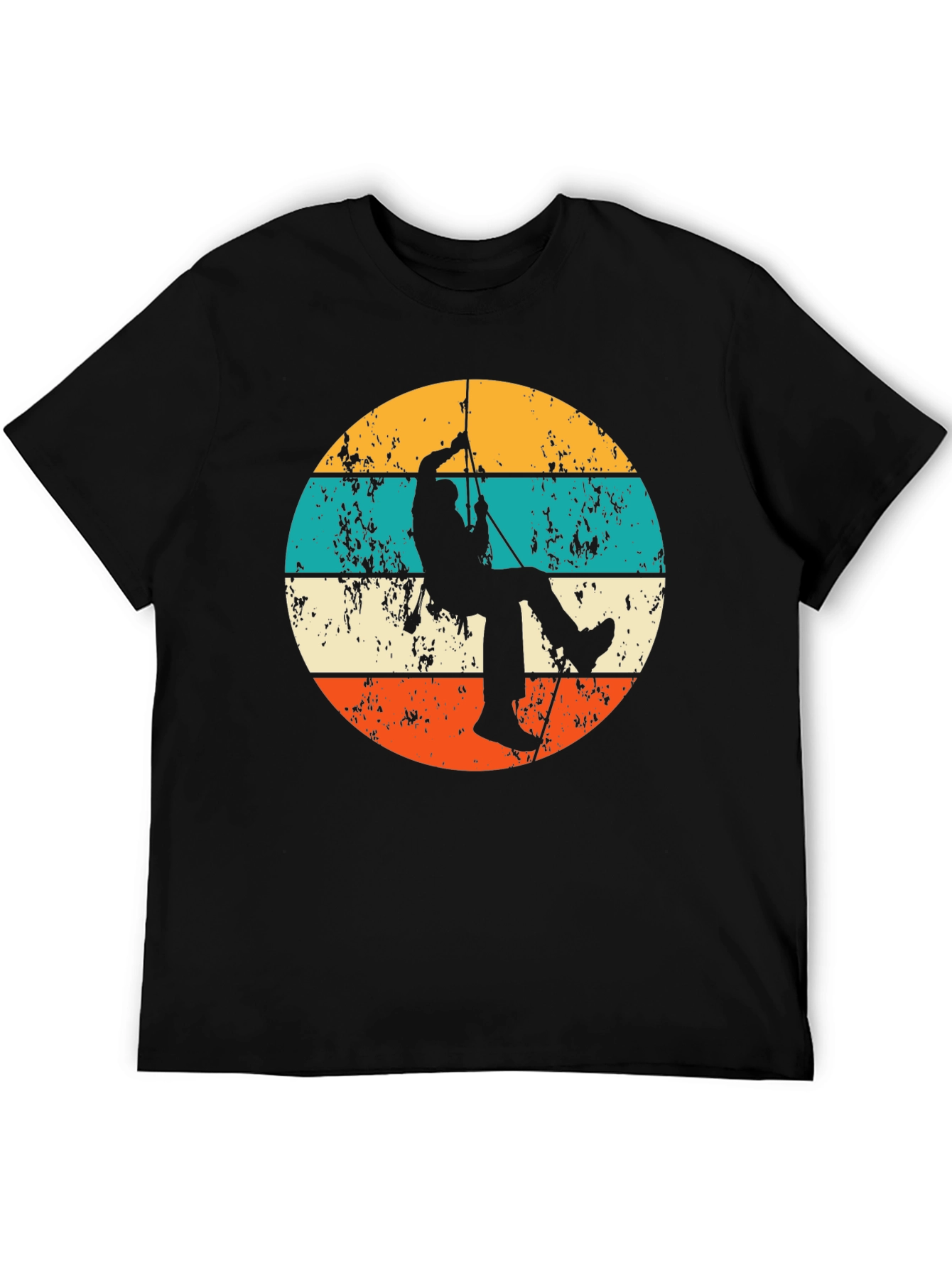 Black Retro Rock Climbing T-Shirt - Adventure Apparel view 5
