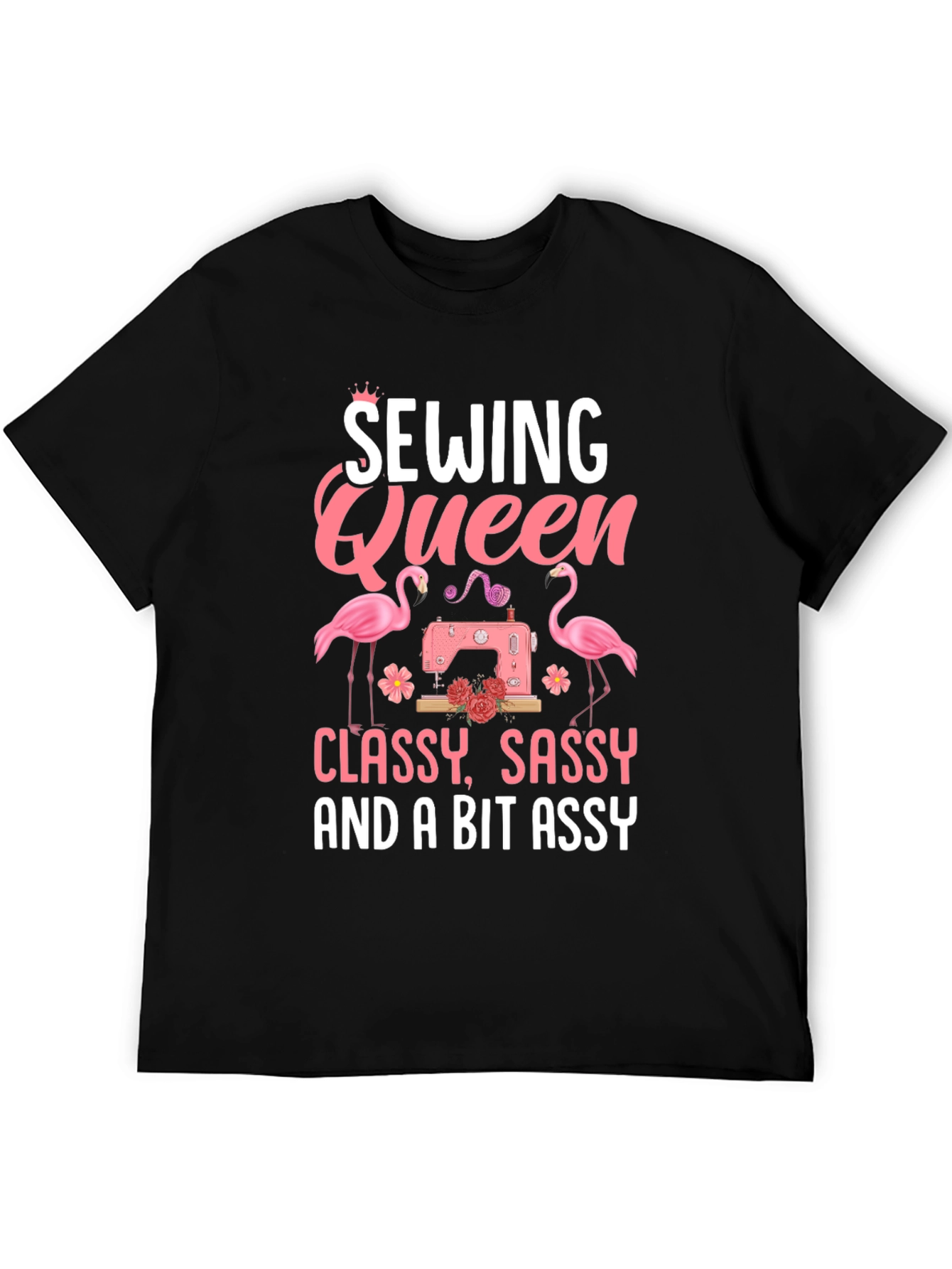Black Sewing Queen Graphic Tee - Classy, Sassy, & a Bit Assy view 5