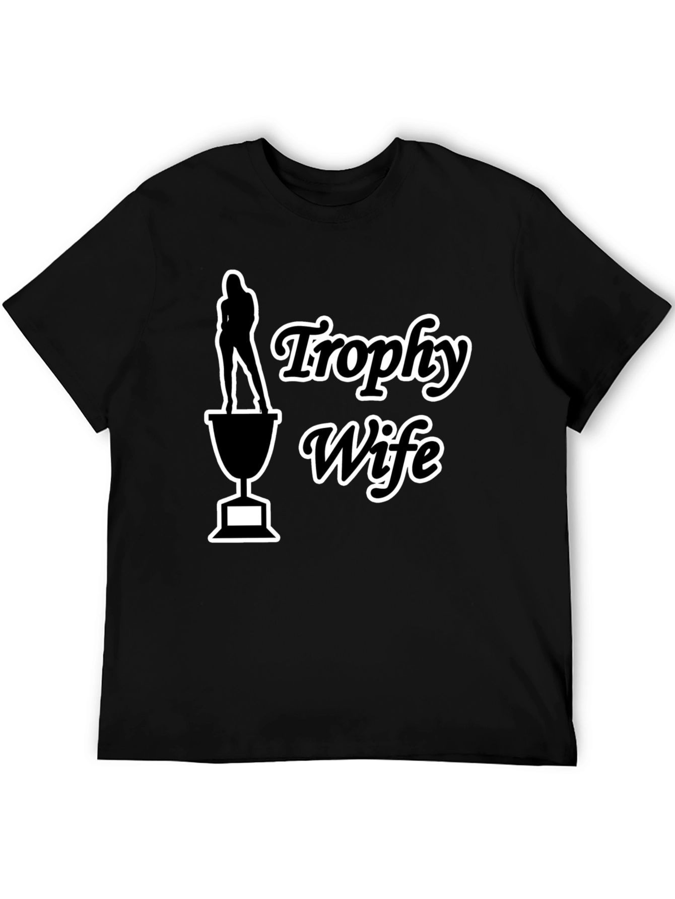 Black Trophy Wife Graphic Tee - Funny Novelty T-Shirt view 5