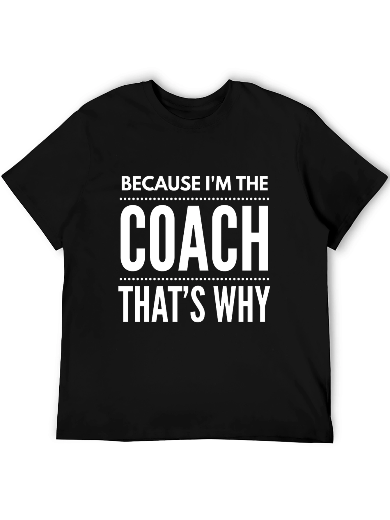Black Because I'm the Coach That's Why T-Shirt view 5