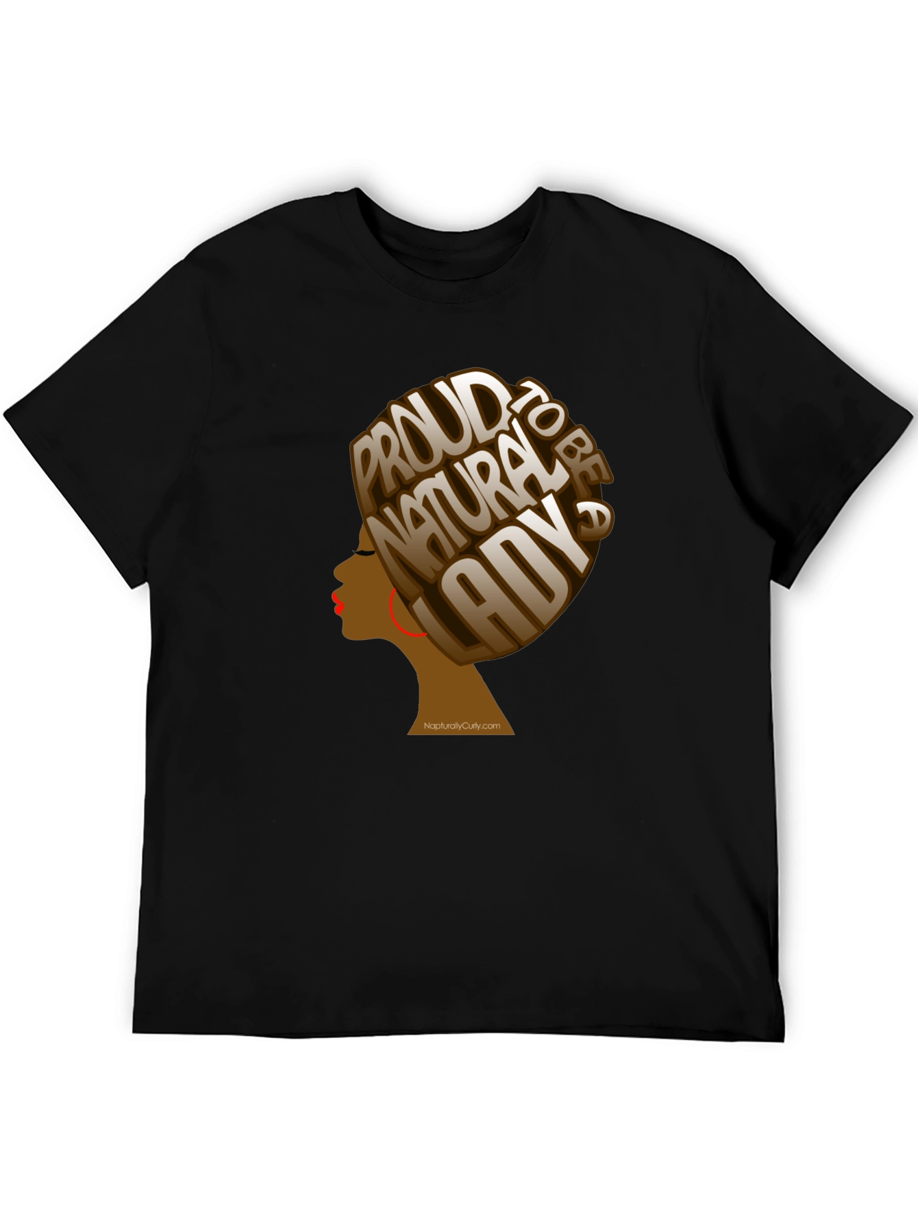 Black Proud Natural Lady T-Shirt - Black view 5