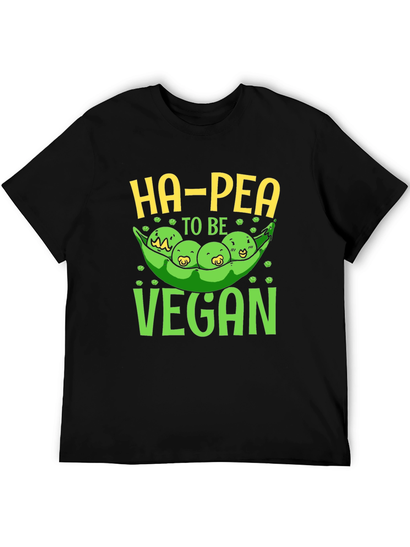 Black Ha-Pea To Be Vegan Graphic T-Shirt view 5