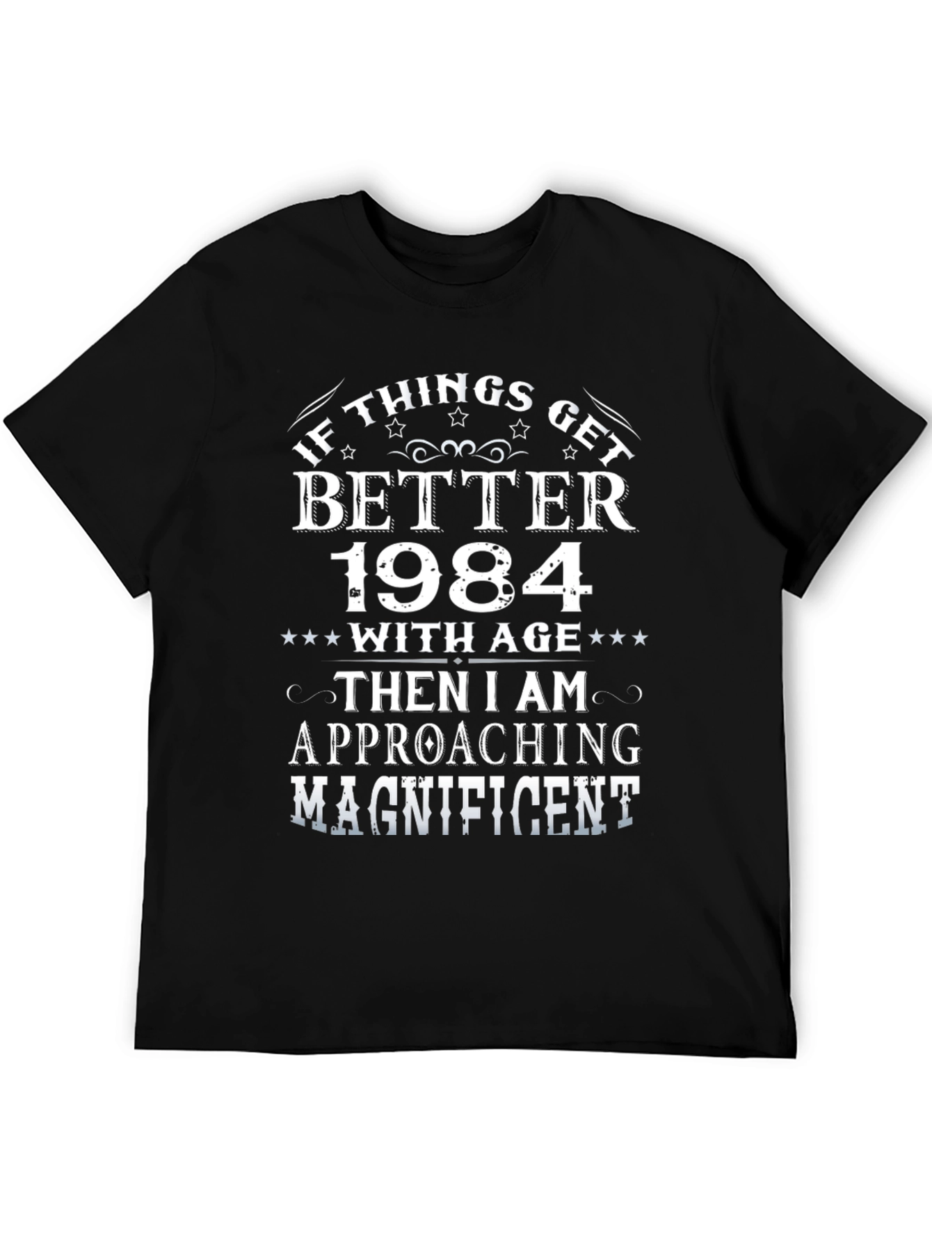Black If Things Get Better 1984 Graphic T-Shirt view 5