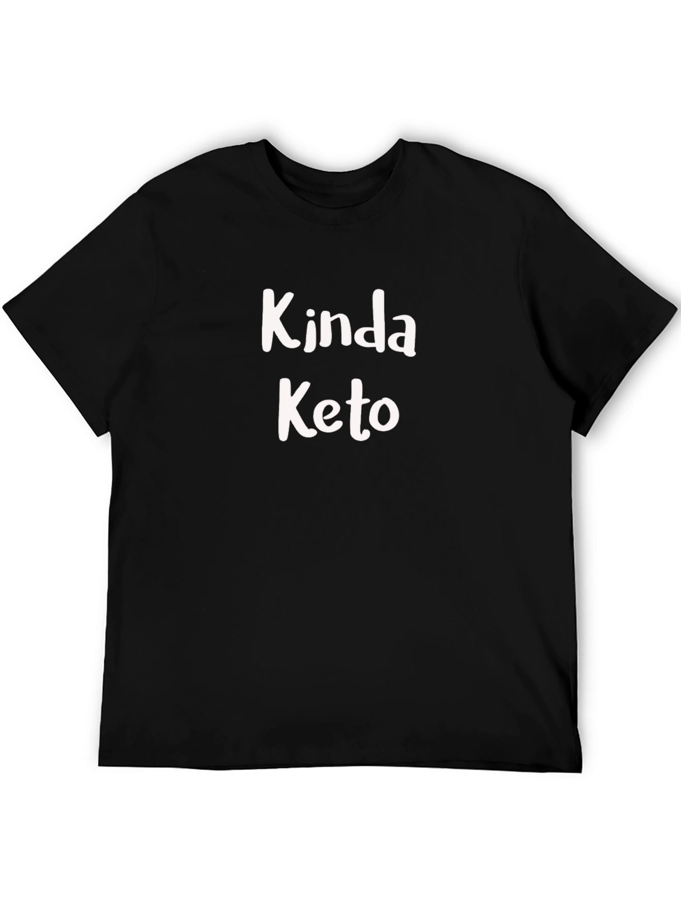 Black Kinda Keto T-Shirt - Funny Diet Tee view 5