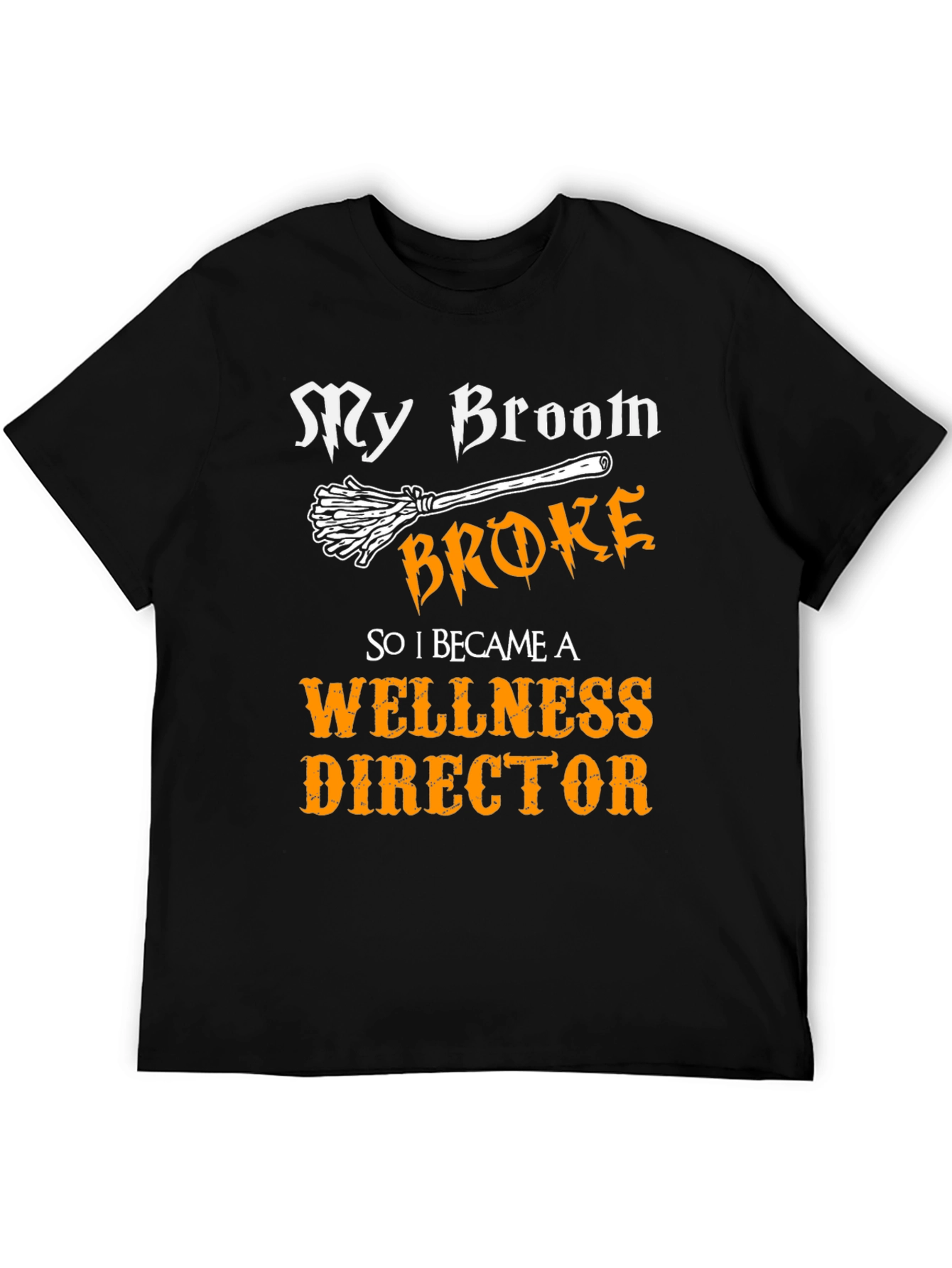 Black Wellness Director Funny Halloween T-Shirt view 5
