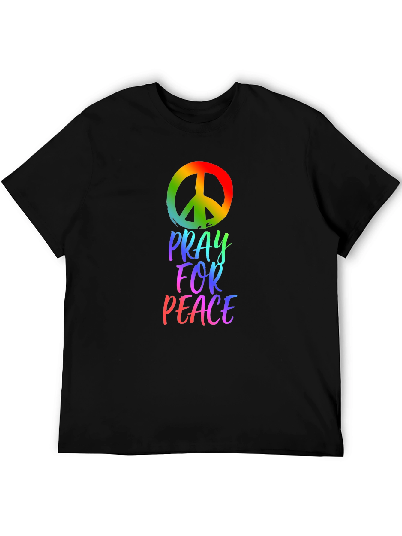 Black Pray for Peace Graphic T-Shirt view 5