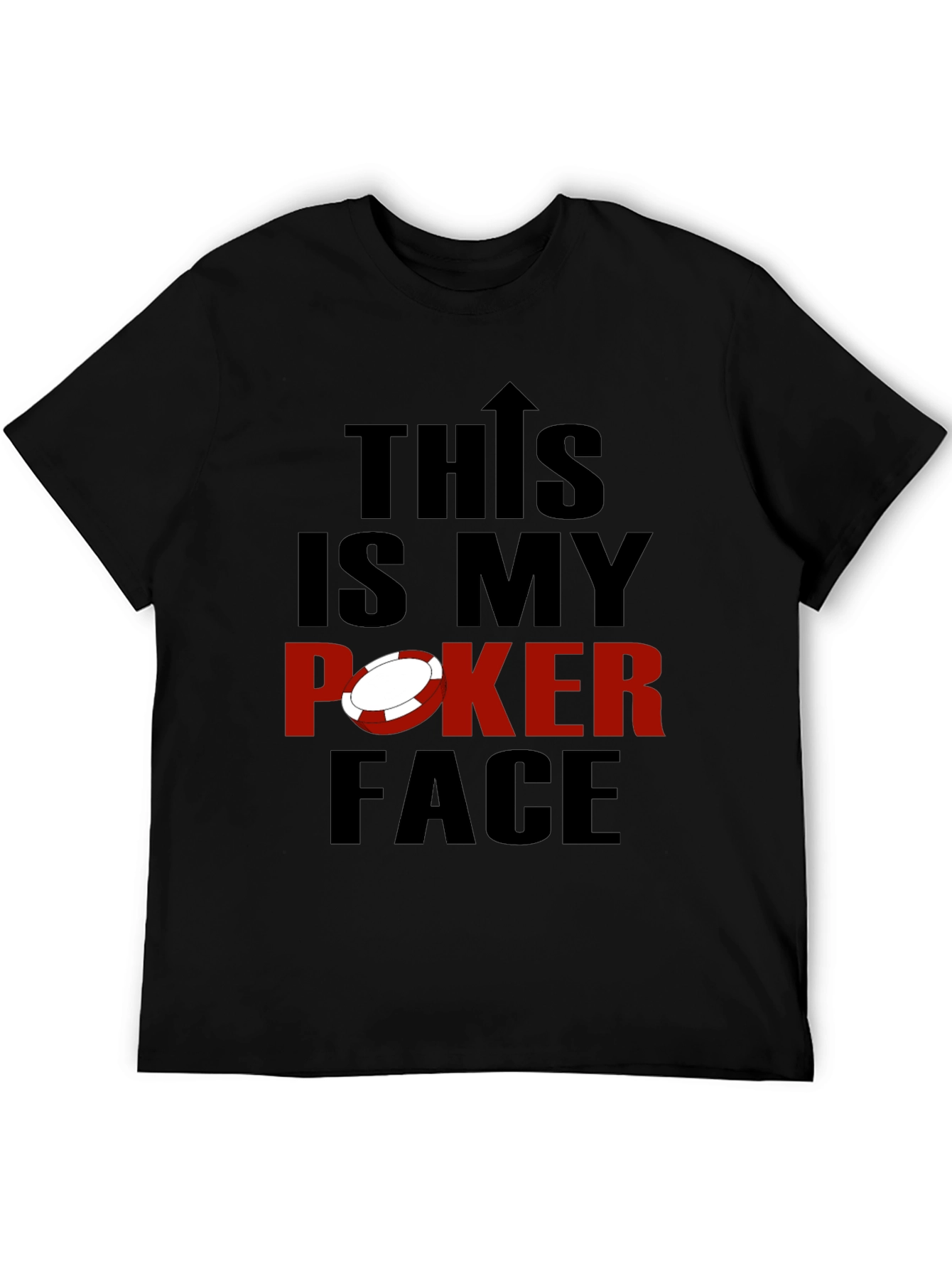 Black This is My Poker Face Graphic Tee - Black view 5