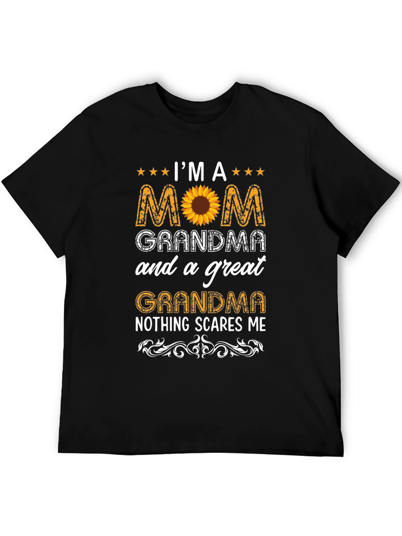 Black I'm A Mom Grandma Great Grandma T-Shirt view 5