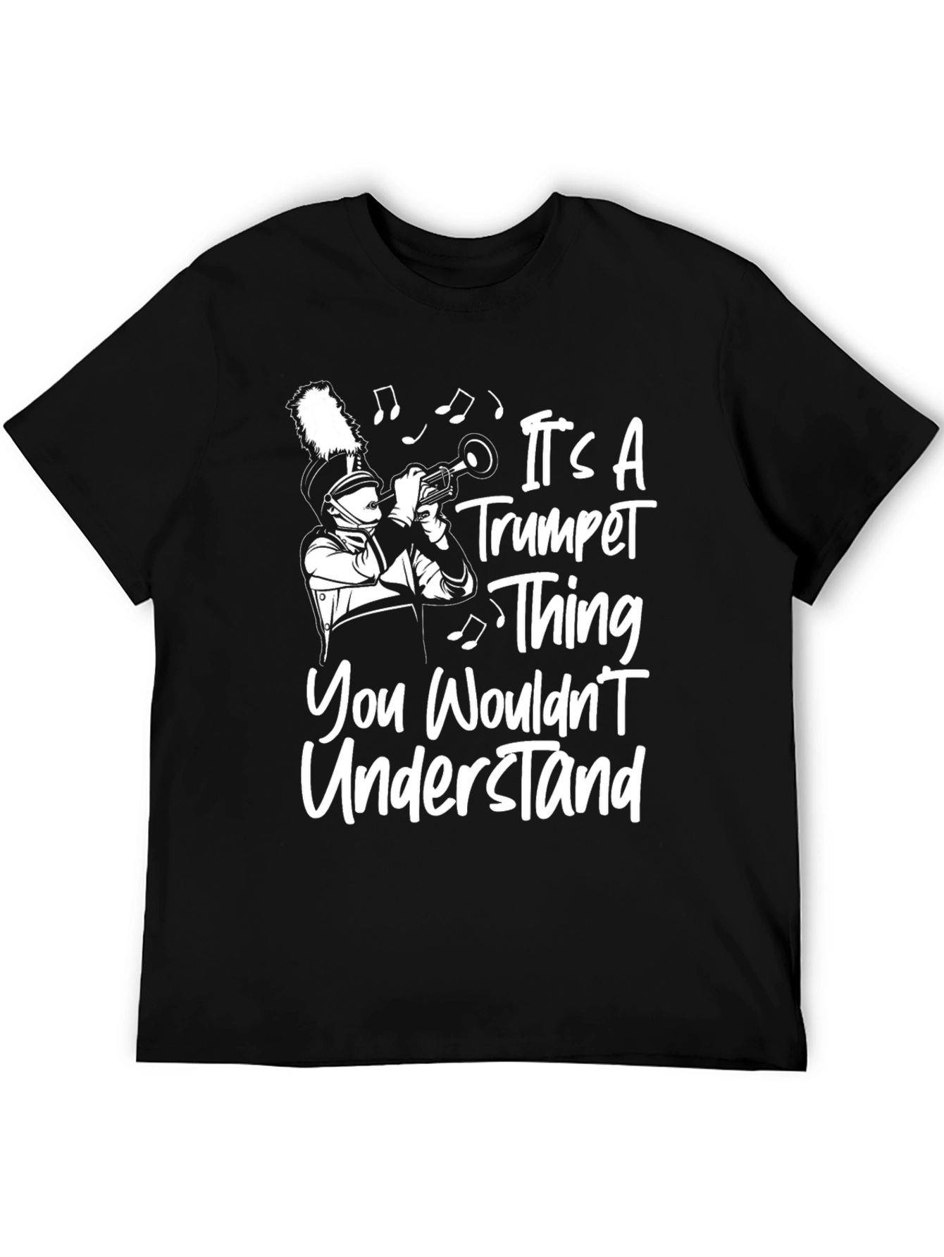 Black Trumpet Thing T-Shirt - Musician Humor Tee view 5